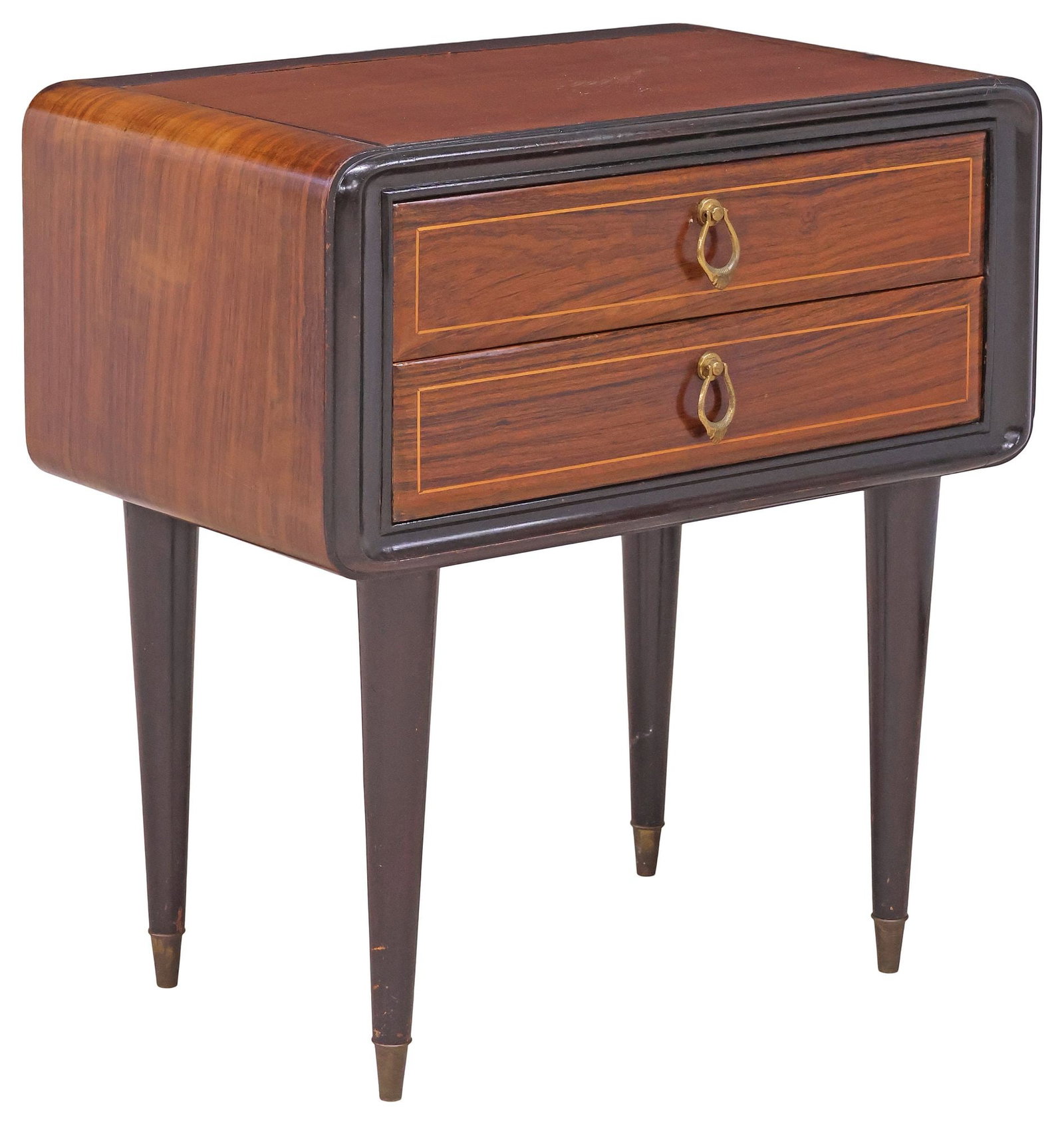 ITALIAN MID-CENTURY MODERN ROSEWOOD & LACQUER NIGHTSTAND (1 of 5)