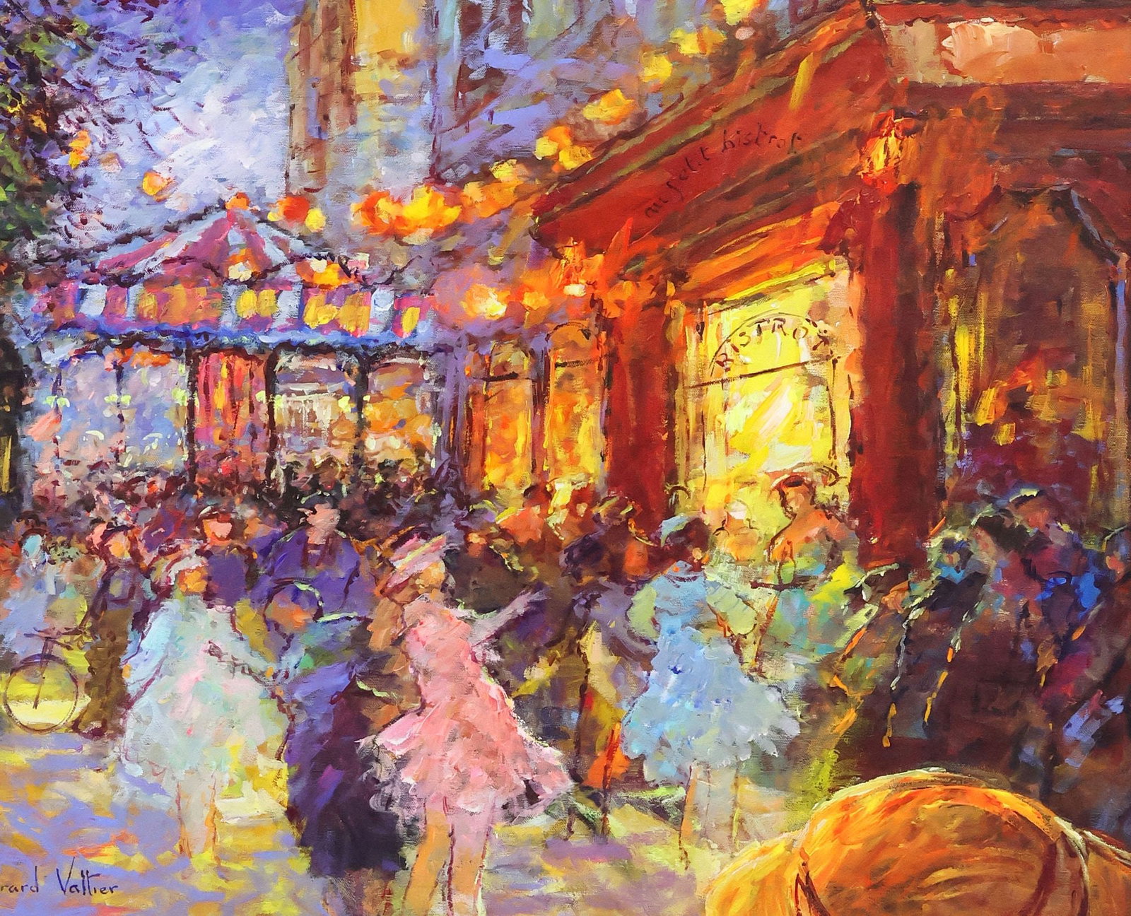 GERARD VALTIER (FRENCH, B.1950) IMPRESSIONIST STREET SCENE PAINTING (1 of 4)