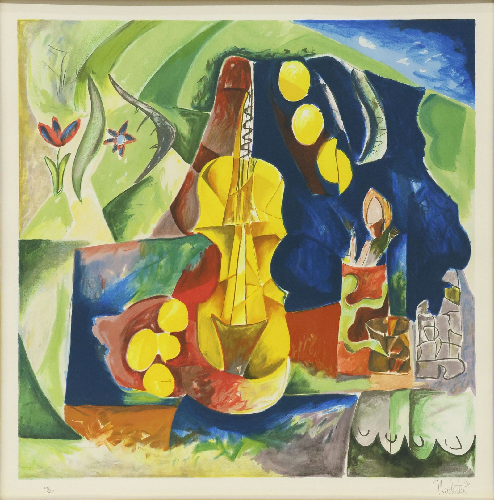 FRAMED ALEXANDRA NECHITA LITHO "STILL LIFE WITH VIOLIN" 113/ 250 (1 of 4)