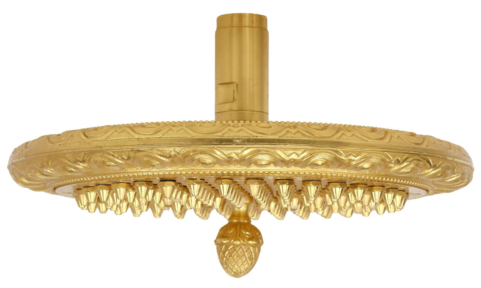 SHERLE WAGNER GILT BRONZE & BRASS 'EGG & DART' MAGNUM RAIN SHOWER HEAD (1 of 5)