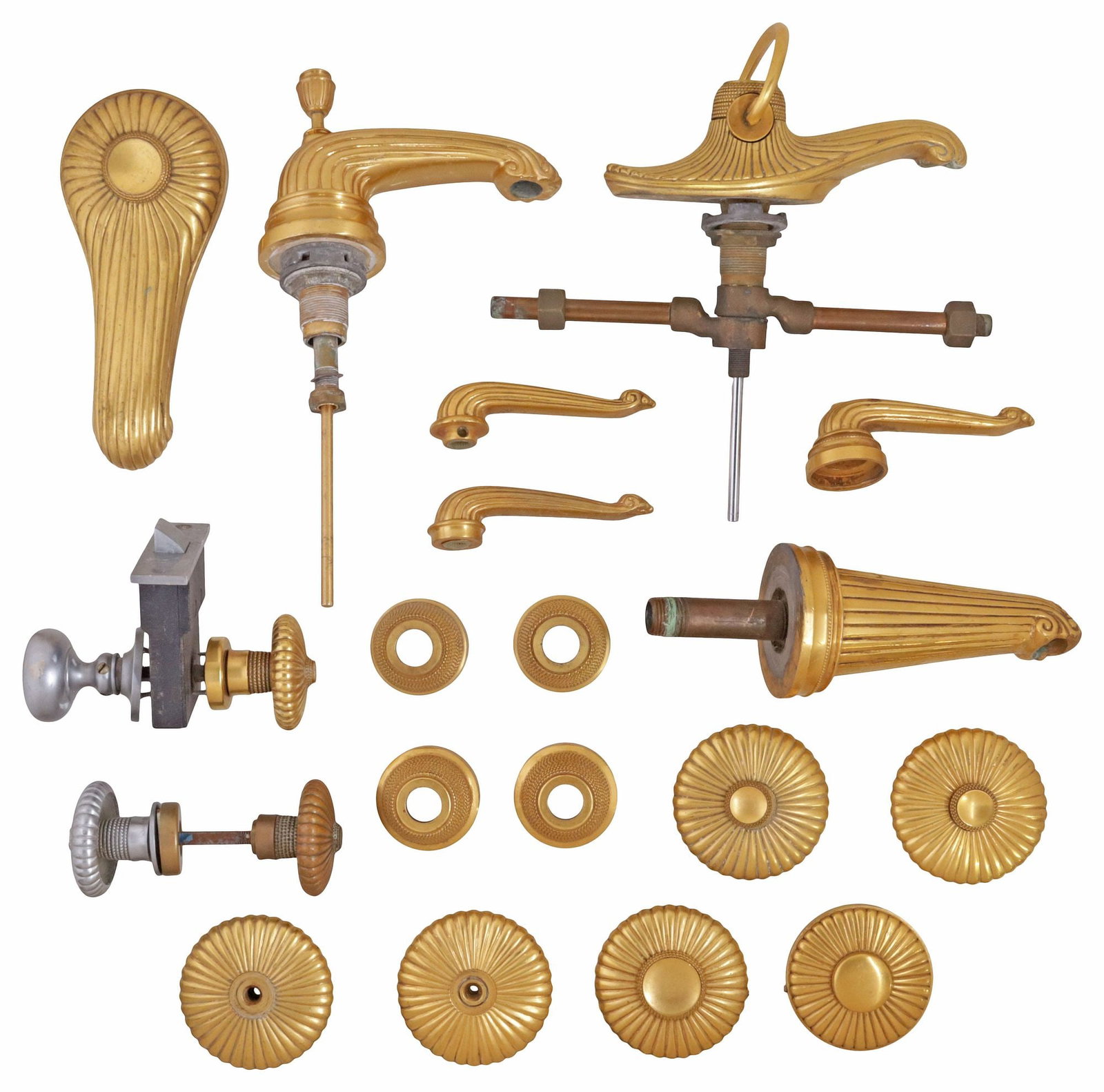 (LOT) SHERLE WAGNER 'CLASSICAL' & OTHER FAUCET & DOOR HARDWARE (1 of 6)