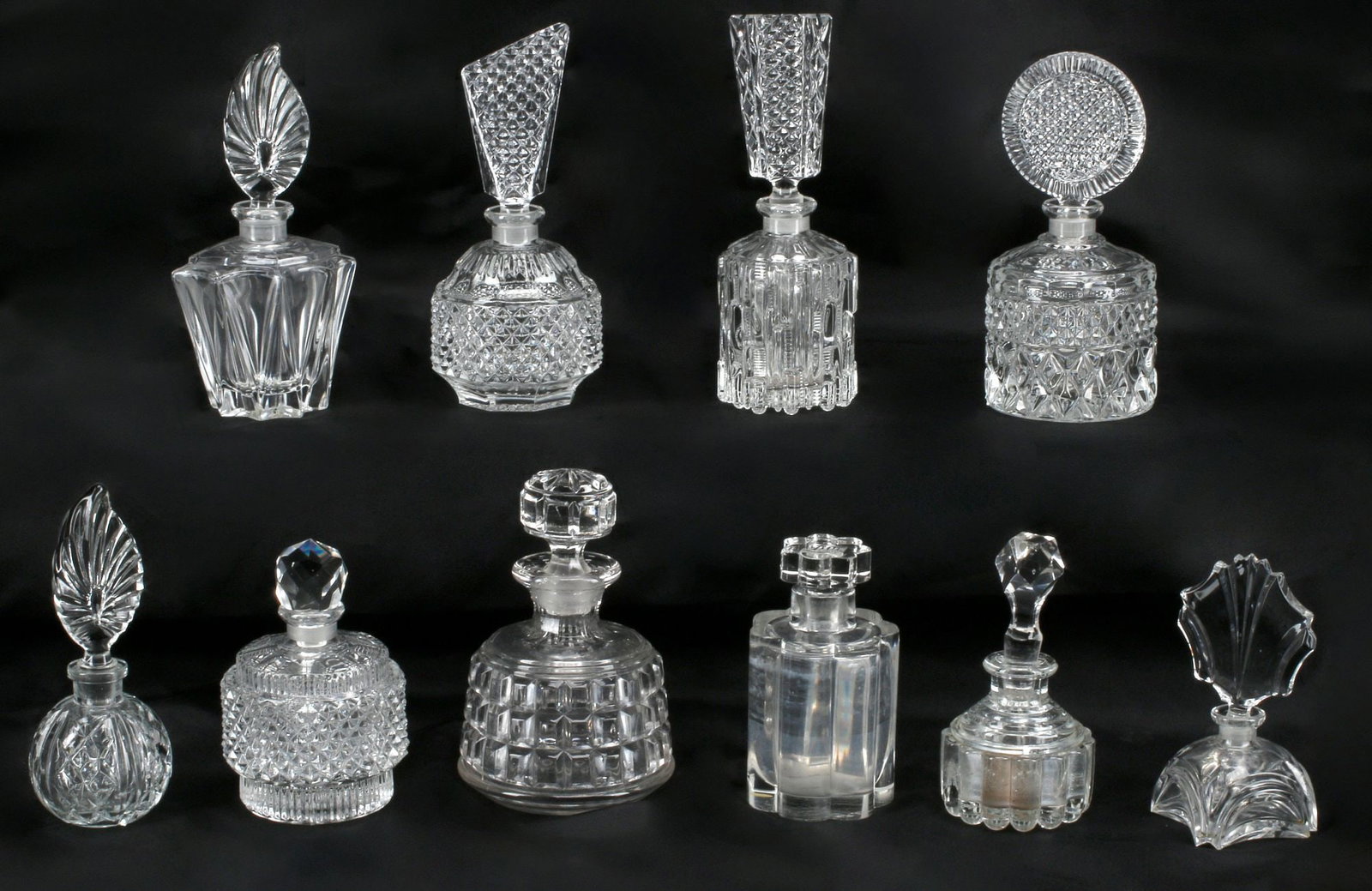 (10) COLLECTION OF CUT CRYSTAL PERFUME / SCENT BOTTLES (1 of 7)