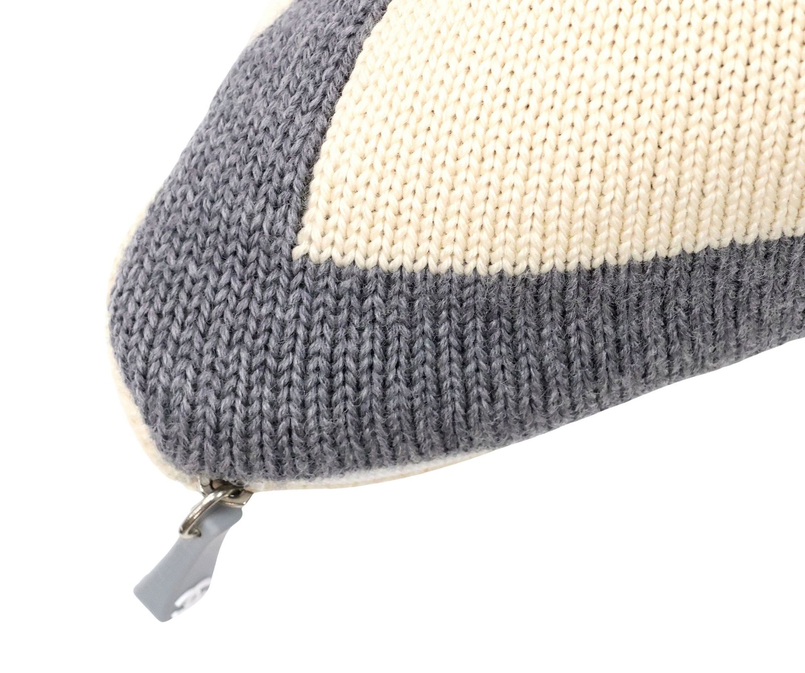 DESIGNER CHANEL 'CC' MONOGRAM KNIT THROW PILLOW - 2