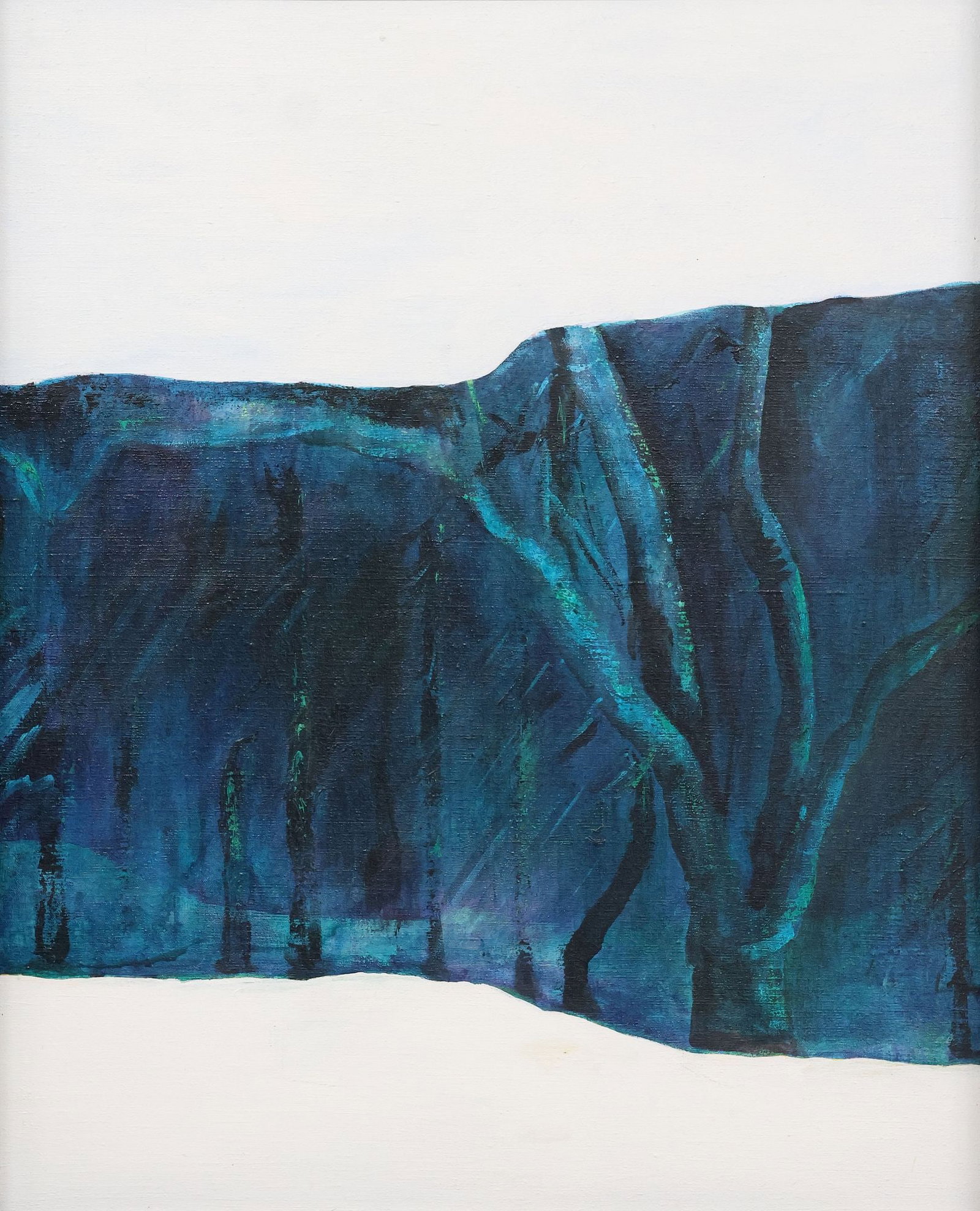 MARIAN MCIVER (TEXAS, 1923-2022) PAINTING, TREES IN A DARK WOOD (1 of 3)