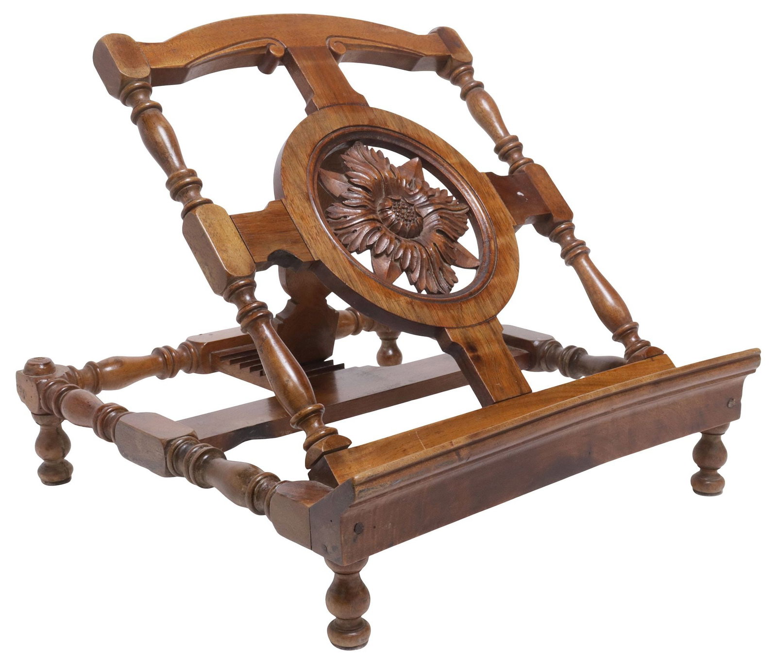 CONTINENTAL CARVED OAK TABLETOP LECTERN / BOOK STAND (1 of 6)