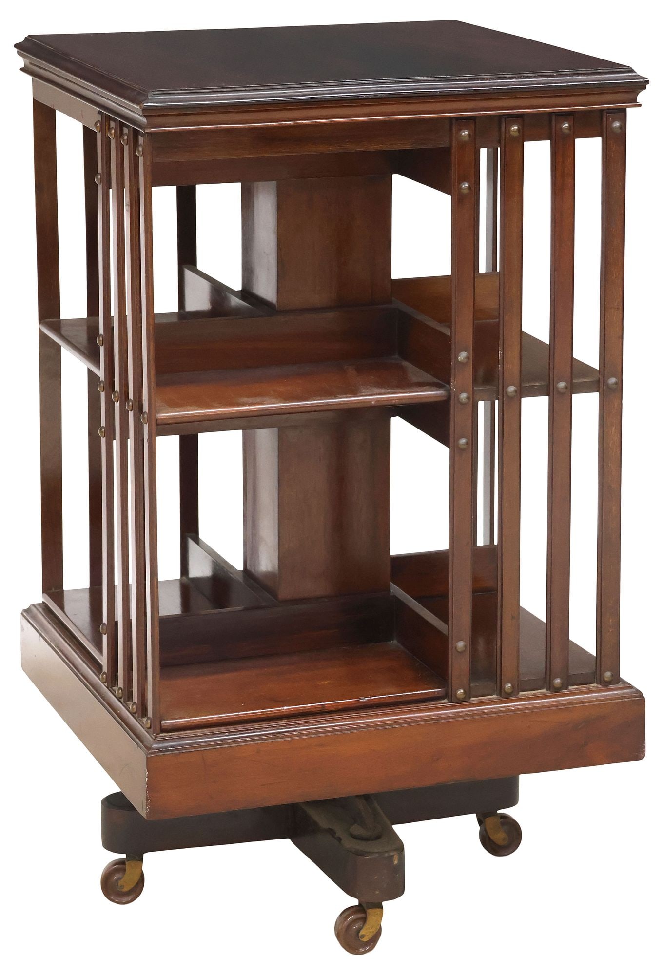 ENGLISH MAHOGANY ROTATING LIBRARY STAND / BOOKCASE (1 of 4)