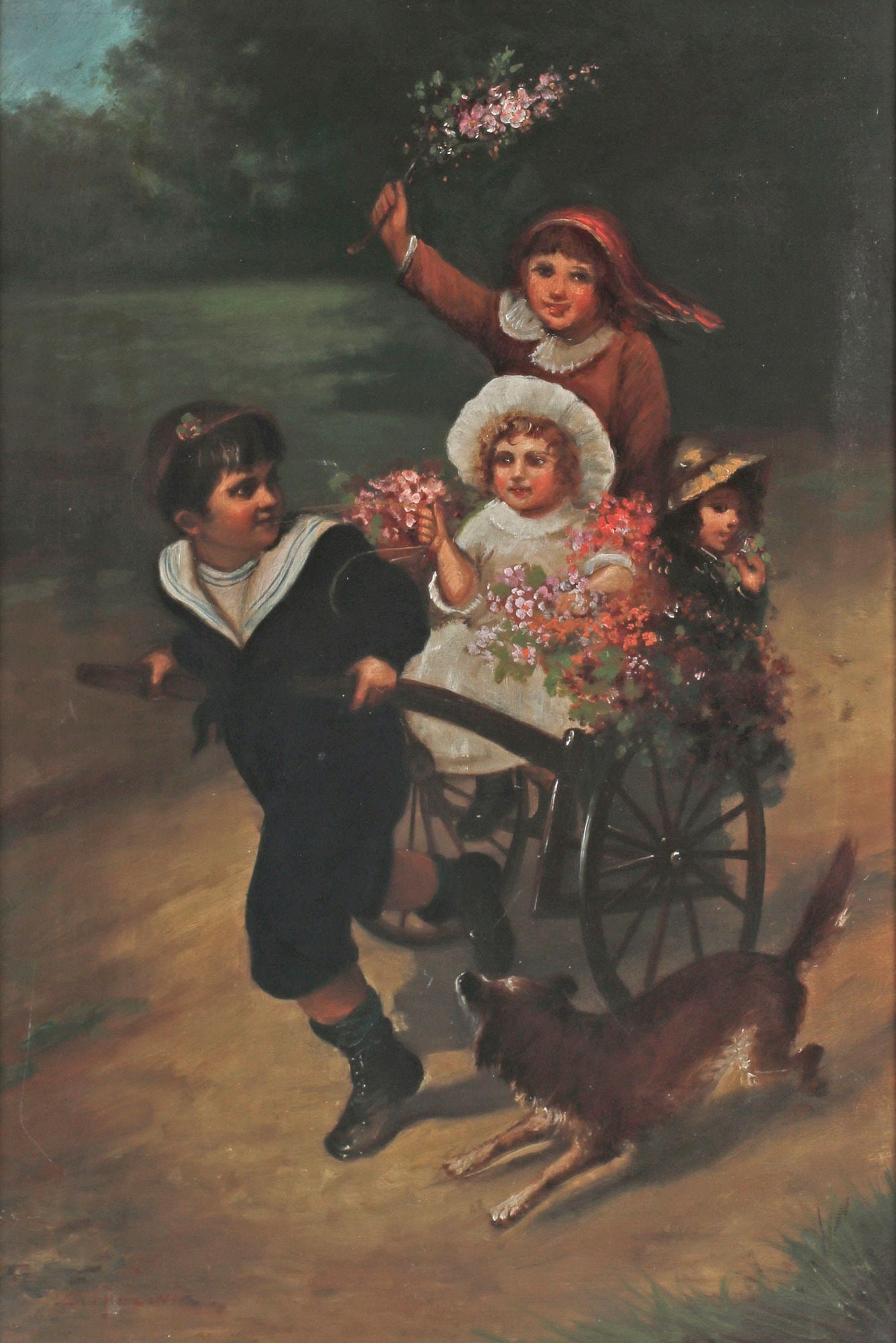 AFTER FREDERICK MORGAN (1847-1927) PAINTING, CHILDREN AT PLAY (1 of 6)