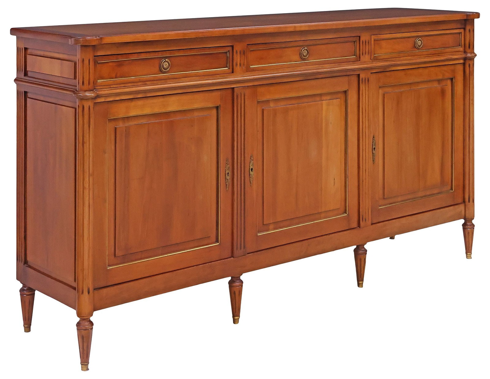 FRENCH LOUIS XVI STYLE FRUITWOOD SIDEBOARD (1 of 6)