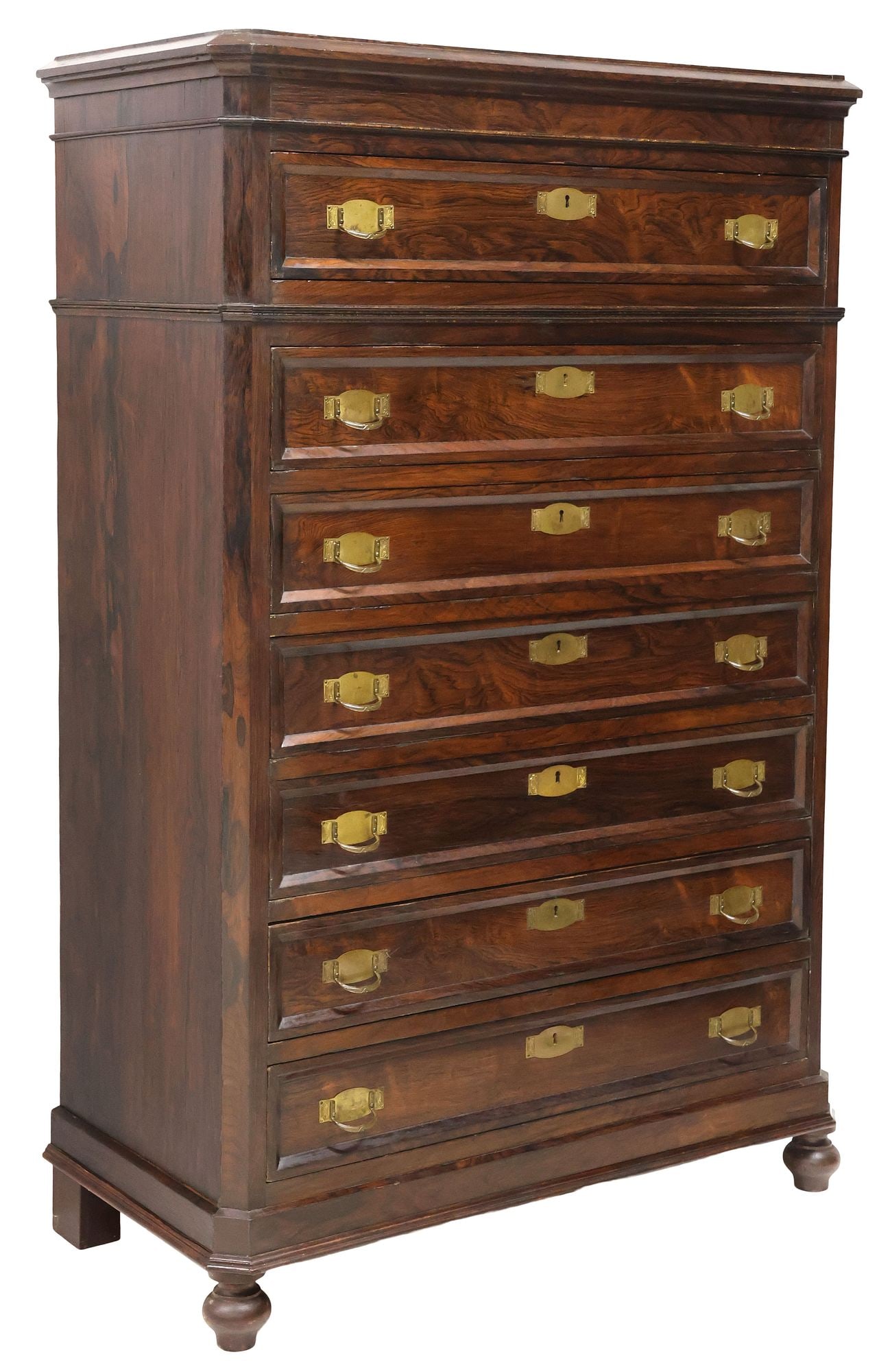 FRENCH ROSEWOOD SEMAINIER / TALL CHEST OF DRAWERS (1 of 5)