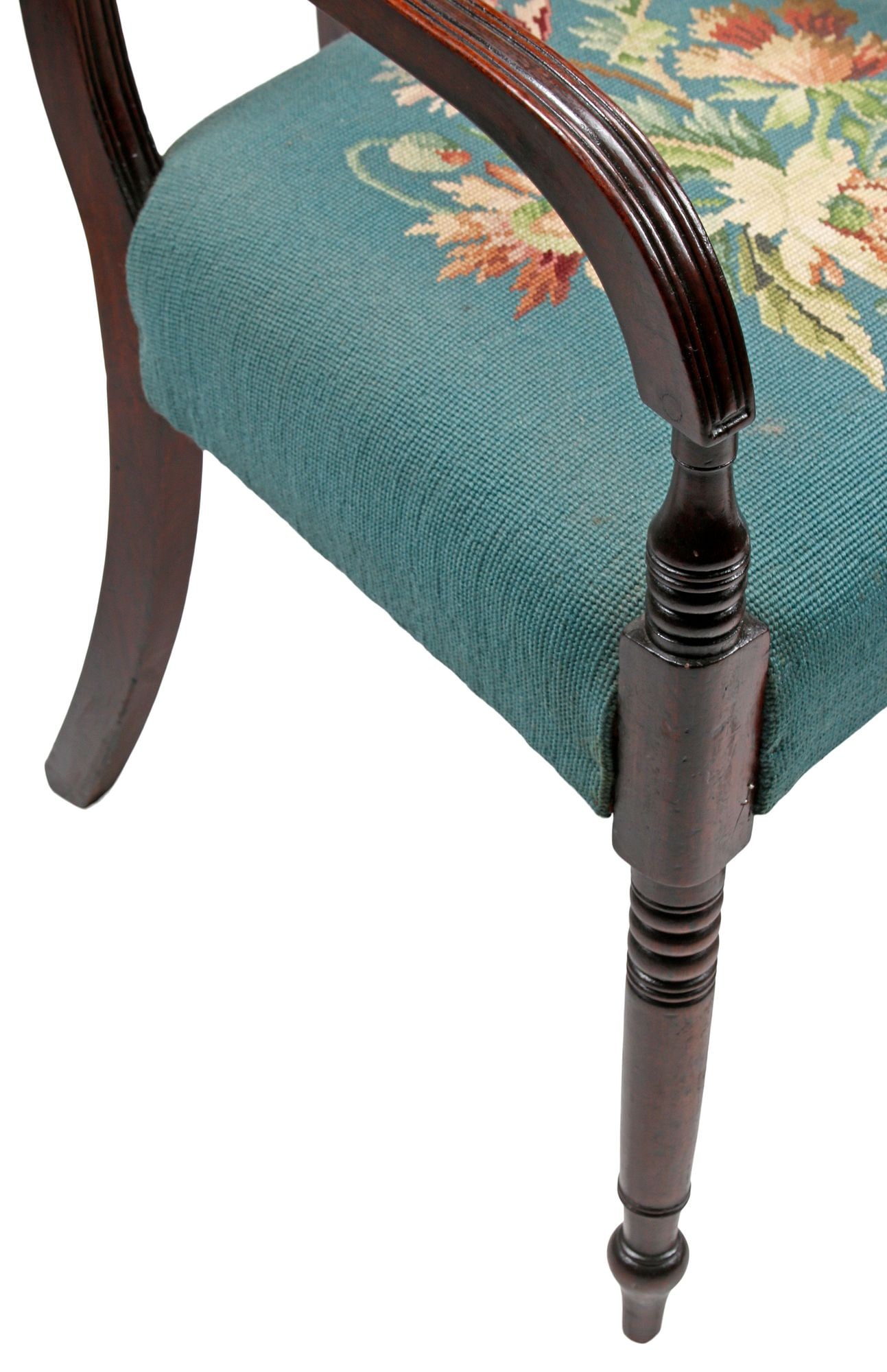 (8) REGENCY STYLE NEEDLEPOINT-UPHOLSTERED DINING CHAIRS - 3