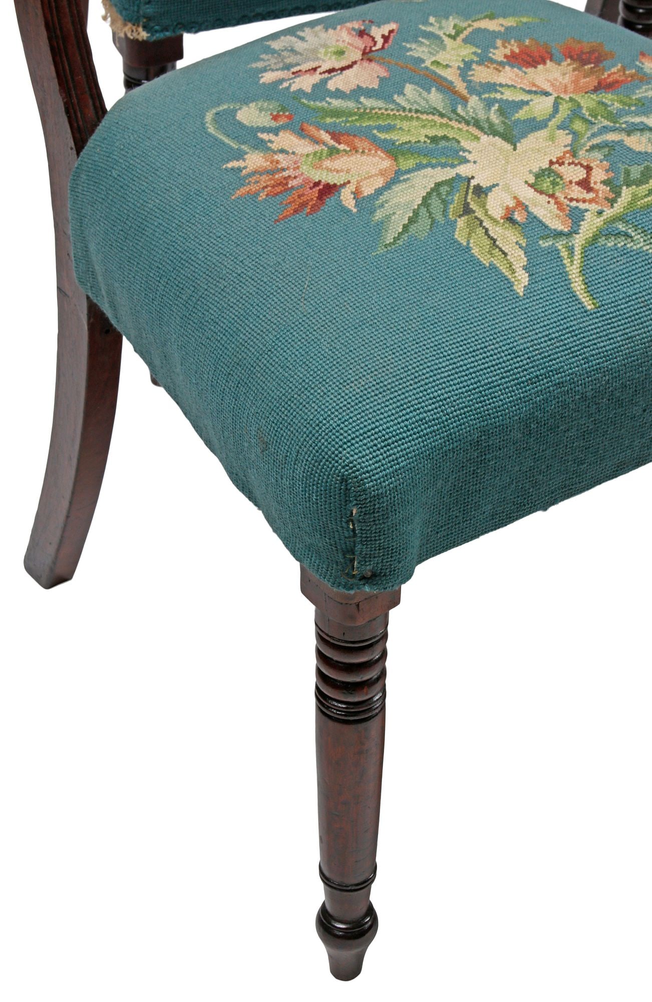 (8) REGENCY STYLE NEEDLEPOINT-UPHOLSTERED DINING CHAIRS - 7