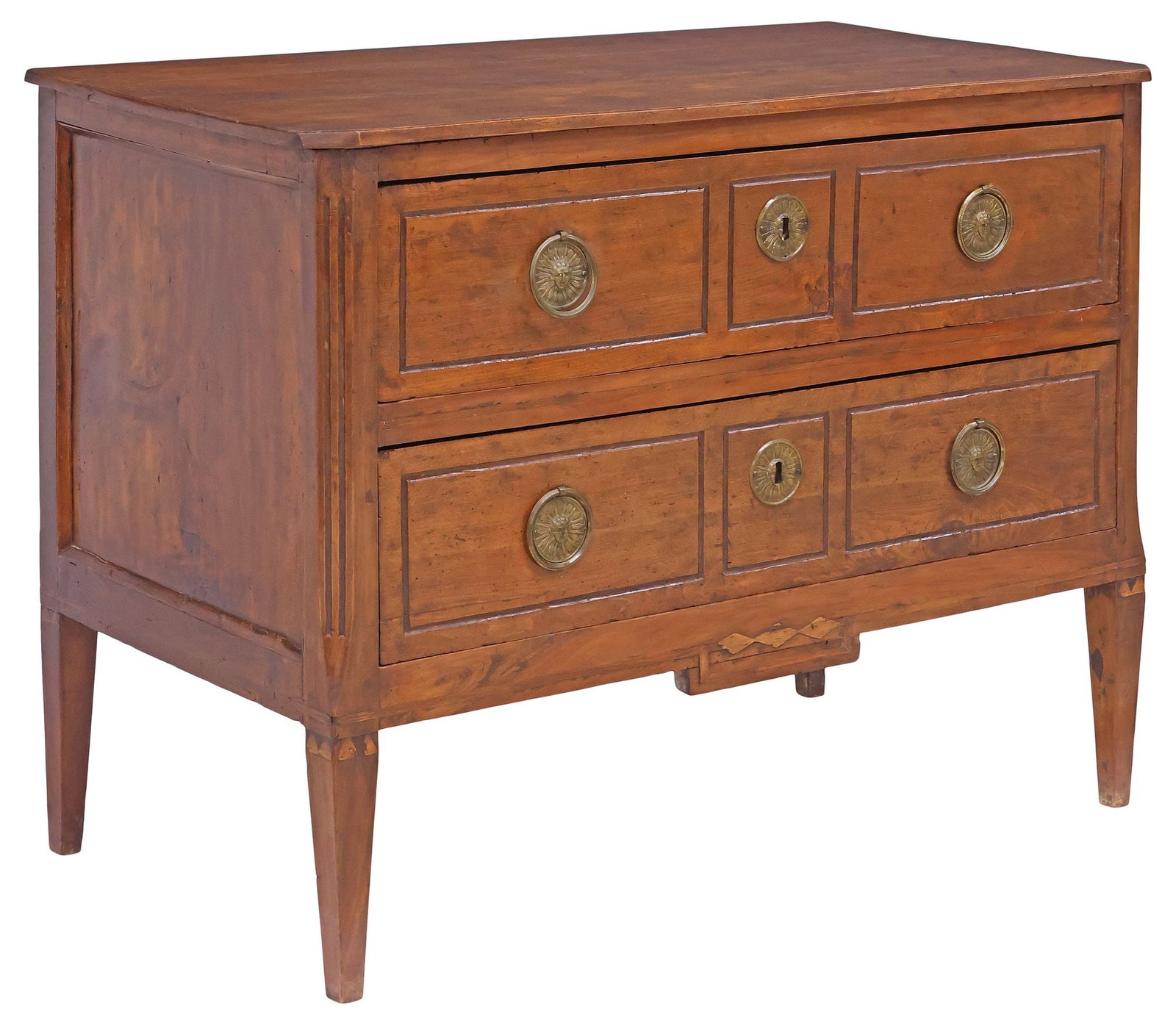 ITALIAN NEOCLASSICAL STYLE WALNUT 2-DRAWER COMMODE (1 of 6)
