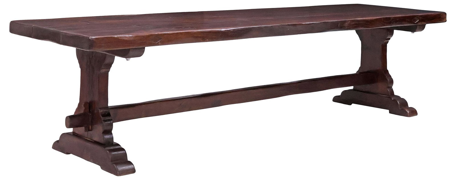 FRENCH PROVINCIAL CARVED OAK MONASTERY / REFECTORY TABLE, 118.25"L (1 of 5)