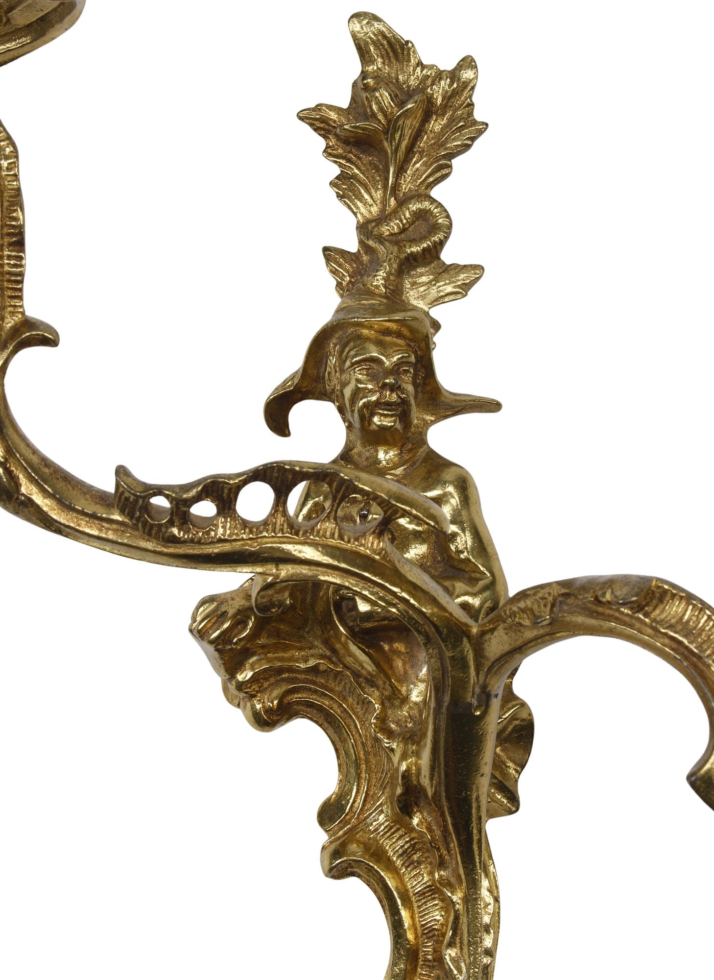 (2) LOUIS XV STYLE FIGURAL ORMOLU 2-LIGHT WALL SCONCES - 3