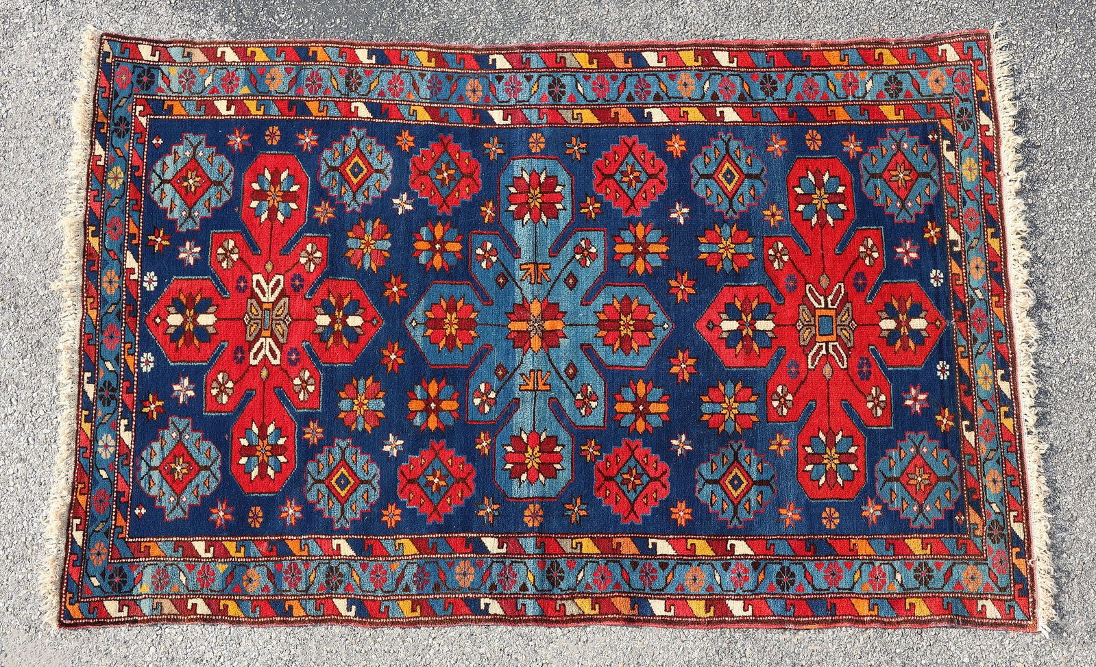 ESTATE HAND-TIED RUG, 6' X 3'10.5" (1 of 3)