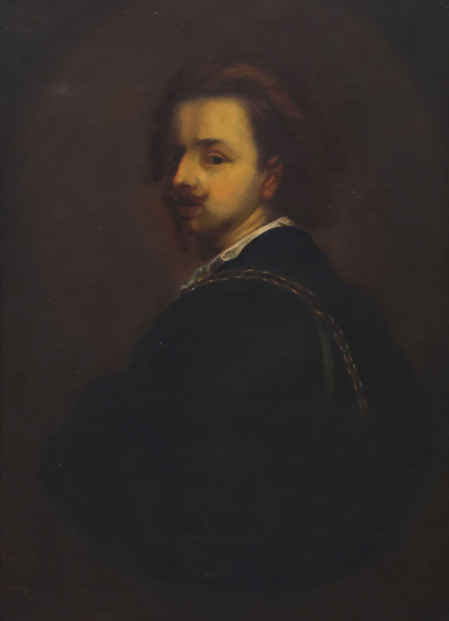 AFTER ANTHONY VAN DYCK (FLEMISH, D.1641) PAINTING, SELF PORTRAIT (1 of 4)