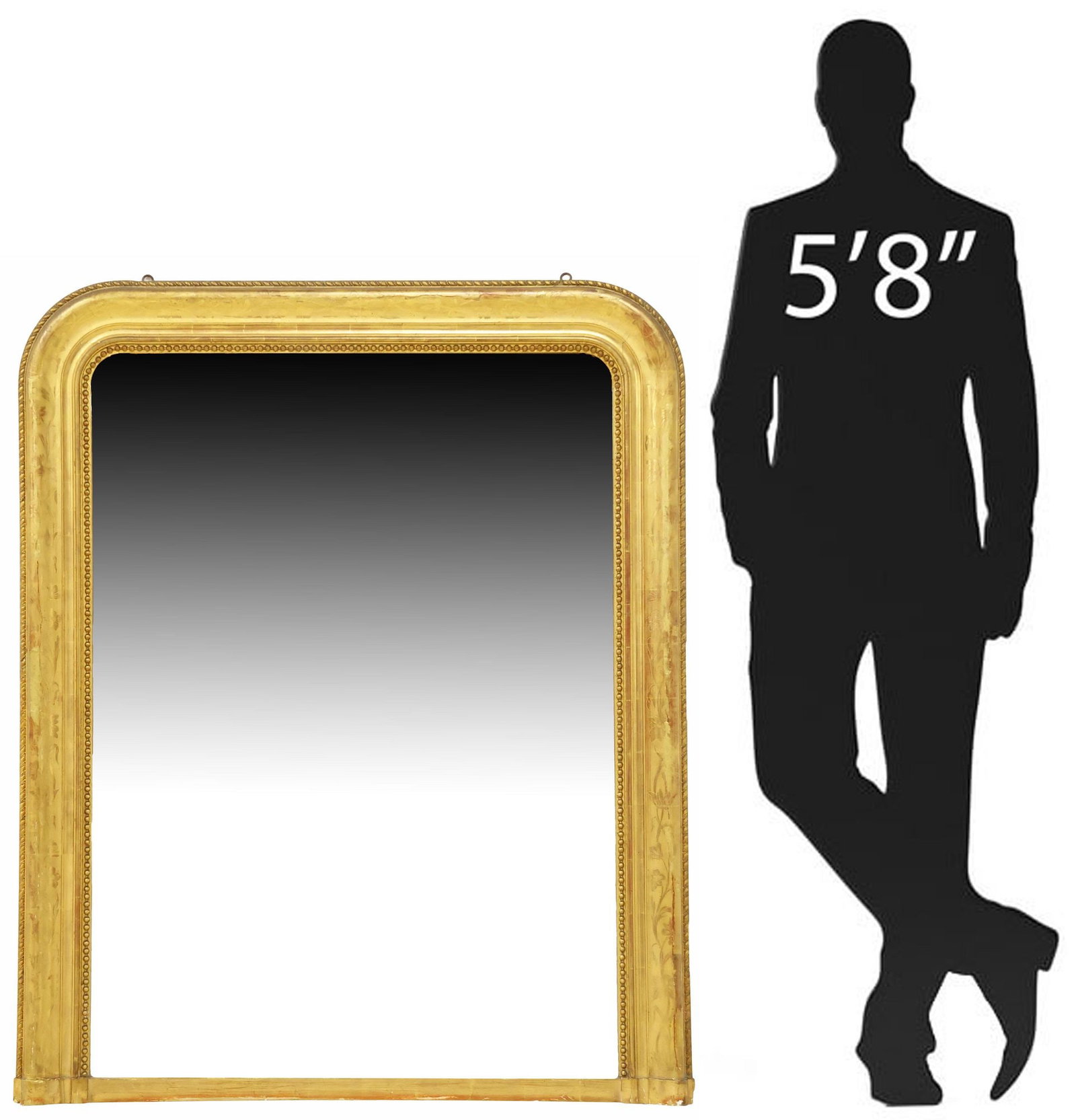 FRENCH LOUIS PHILIPPE PERIOD INCISED GILTWOOD MIRROR (1 of 4)