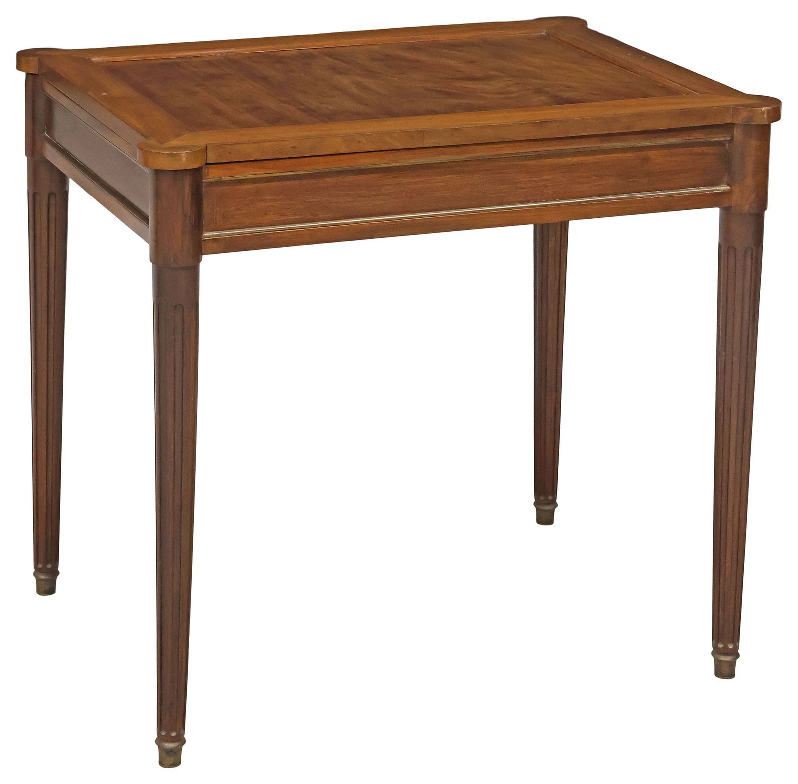 FRENCH LOUIS XVI STYLE REVERSIBLE LIFT-TOP MAHOGANY GAMES TABLE (1 of 6)