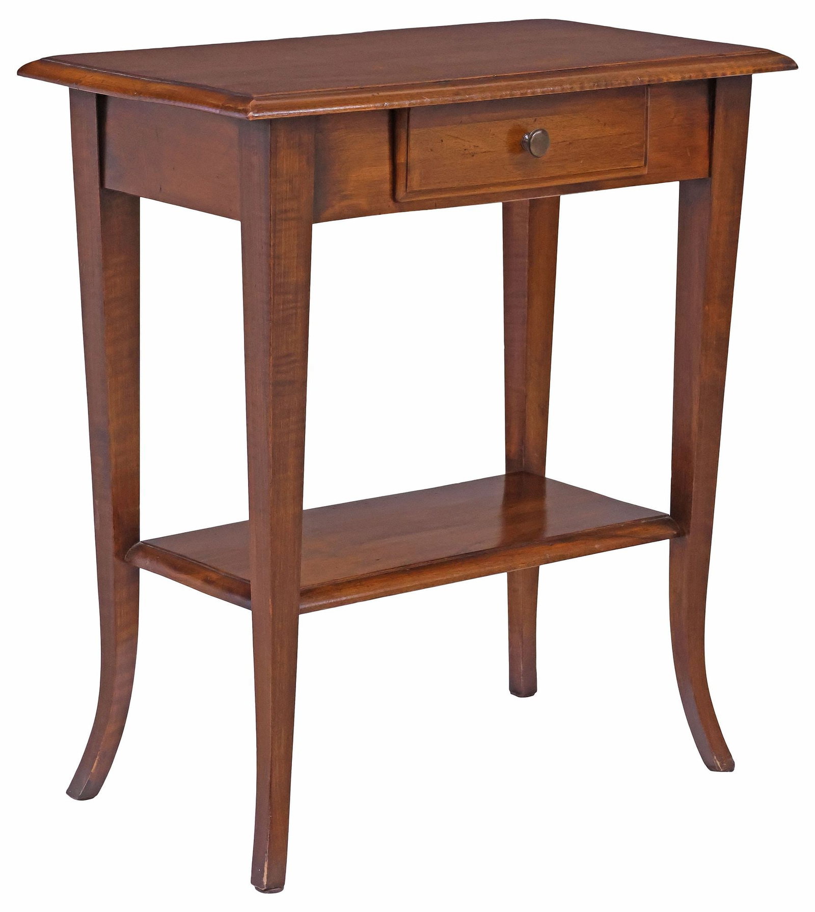 ITALIAN WALNUT SINGLE-DRAWER SIDE TABLE (1 of 5)