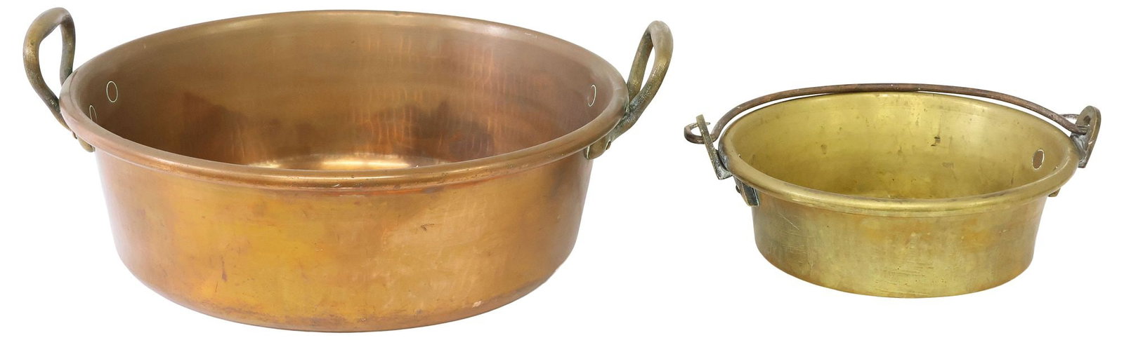 (2) RUSTIC FRENCH KITCHENWARE, COPPER & BRASS PANS (1 of 4)