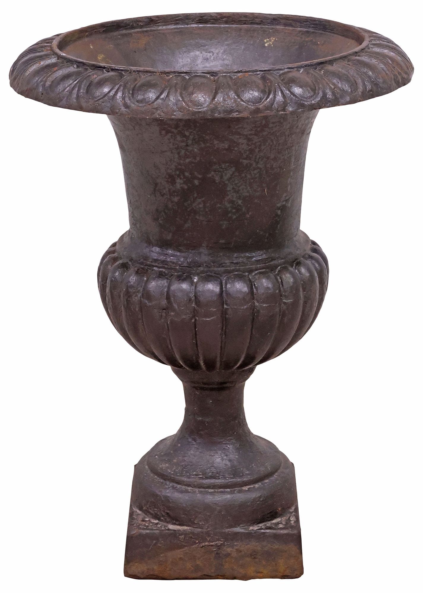 CAST IRON CAMPANA-FORM GARDEN URN PLANTER (1 of 3)