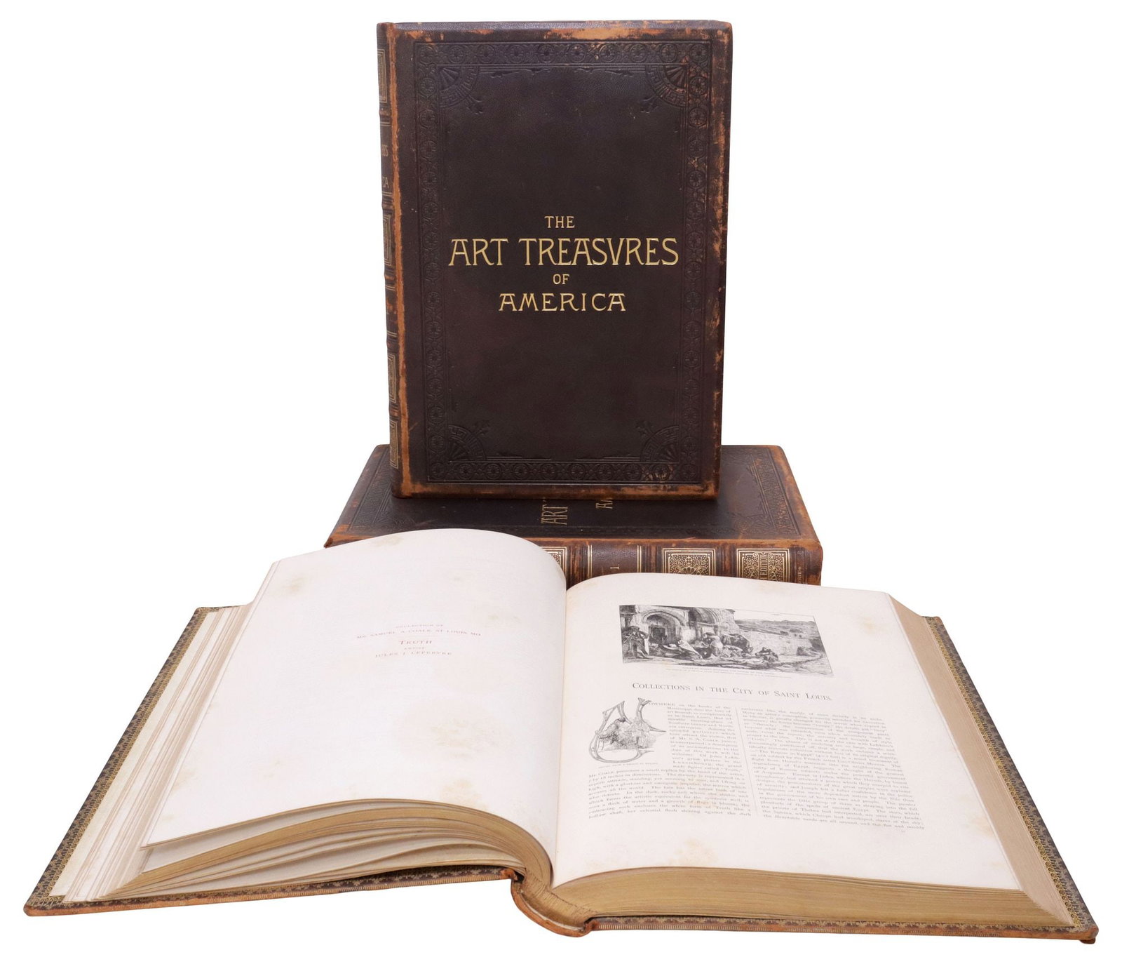 (3) LARGE FORMAT BOOKS: 'THE ART TREASURES OF AMERICA,' INDIA PROOFS, VOLS 1-3 (1 of 8)
