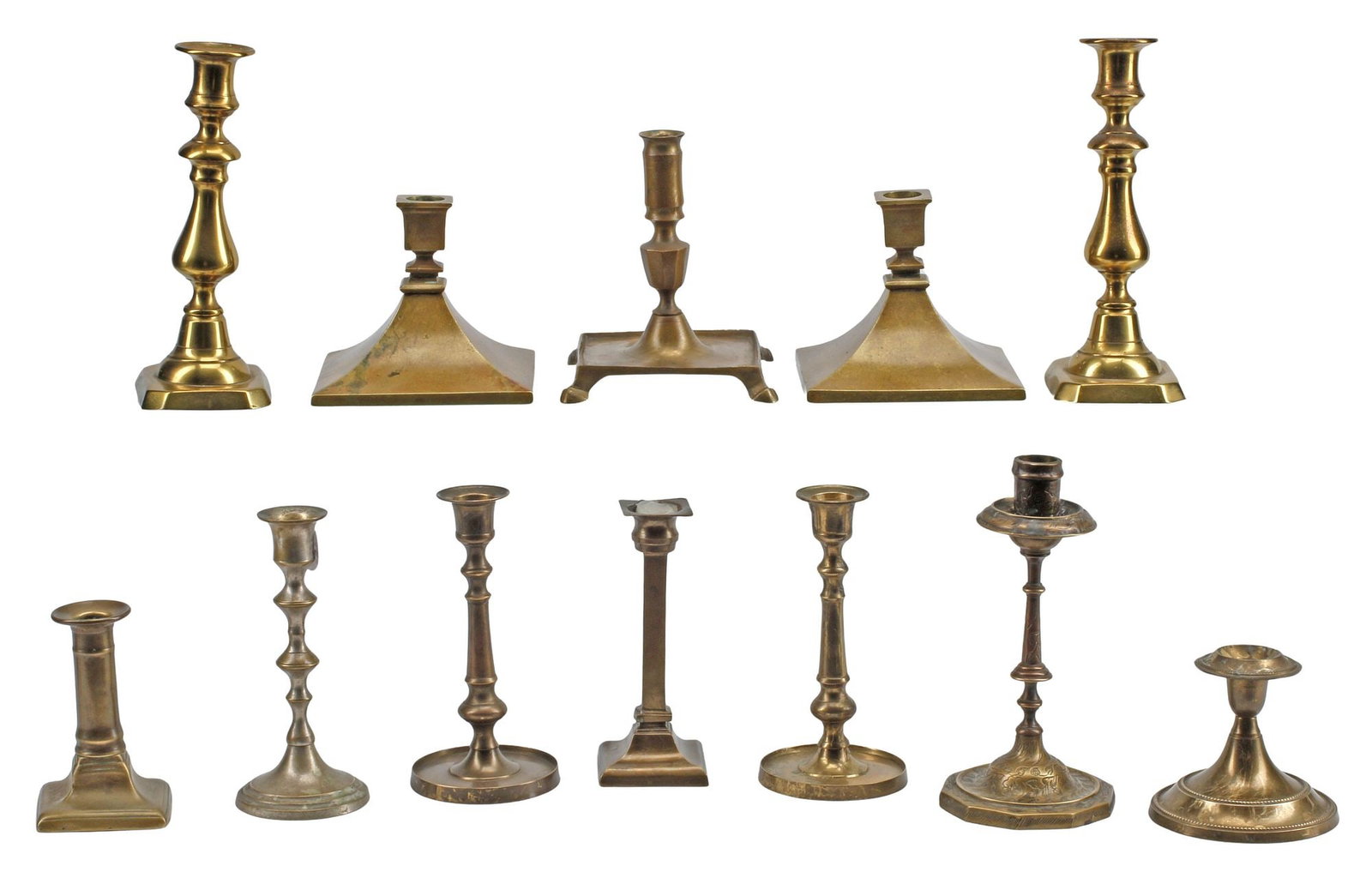 (12) COLLECTION OF ASSORTED BRASS & METAL CANDLESTICKS (1 of 5)