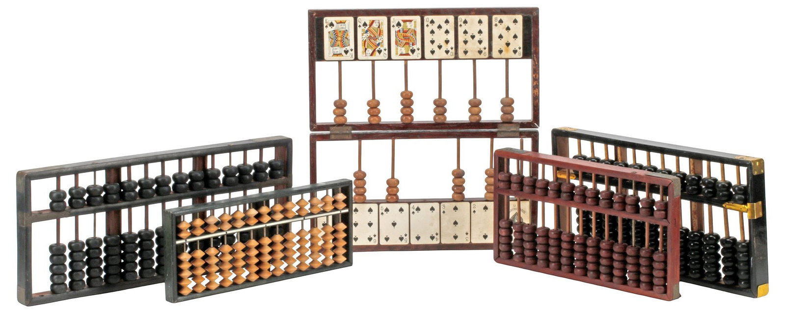(5) COLLECTION OF CHINESE ABACUSES WITH COUNTERS (1 of 5)