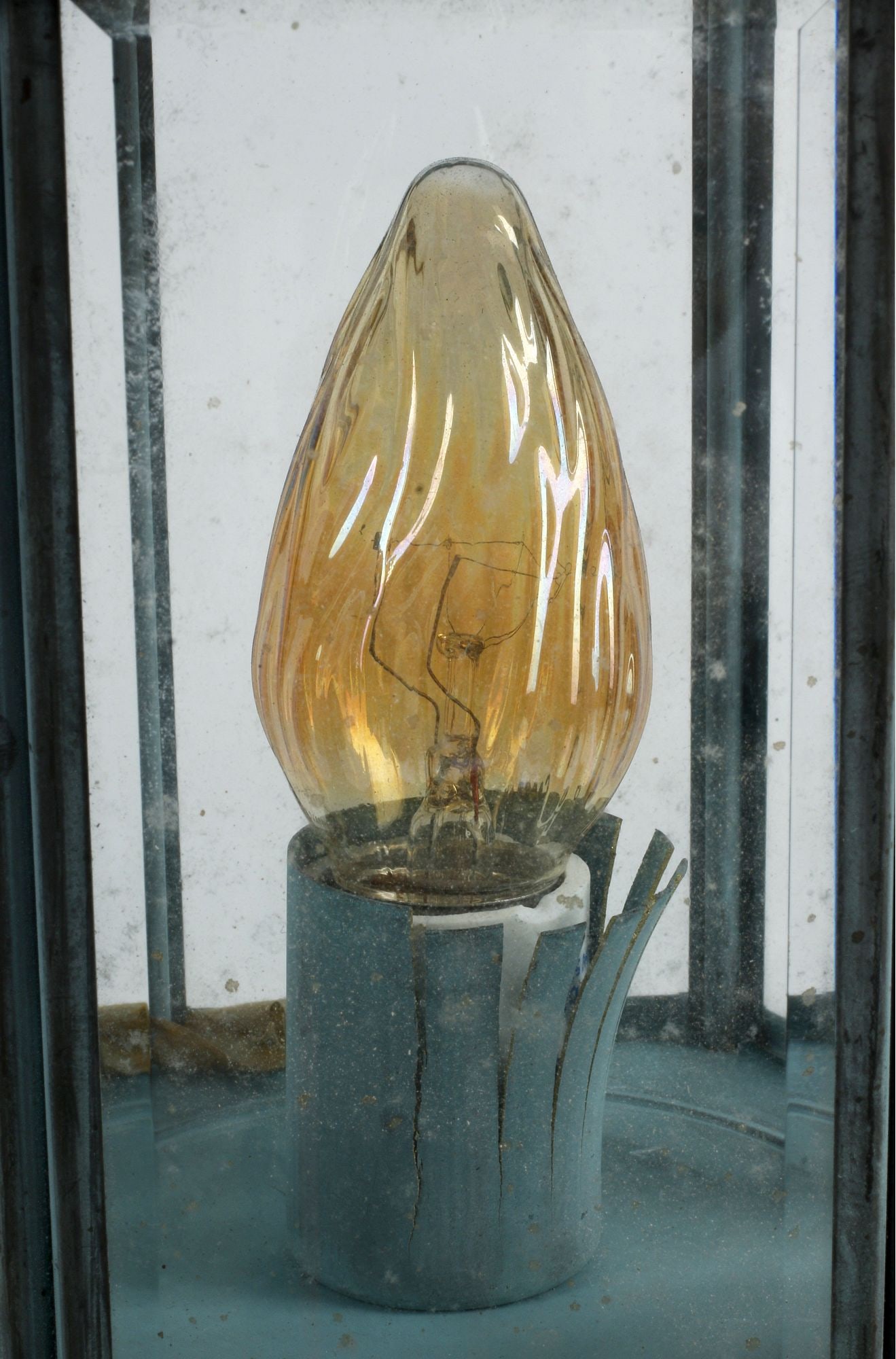 (4) GREEN-PAINTED TOLE LANTERNS - 4