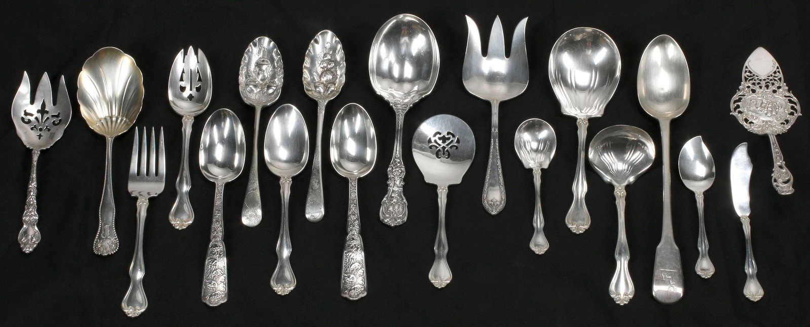 (19) GEORGIAN & AMERICAN SERVICEWARE, STERLING, 800 & 1 SILVERPLATE, 45.17OZT (1 of 11)