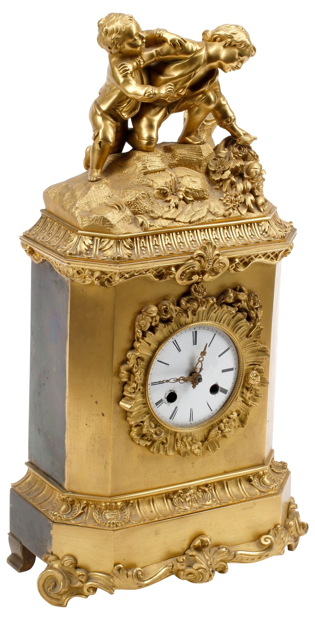 FRENCH EMPIRE FIGURAL ORMOLU MANTEL CLOCK (1 of 6)