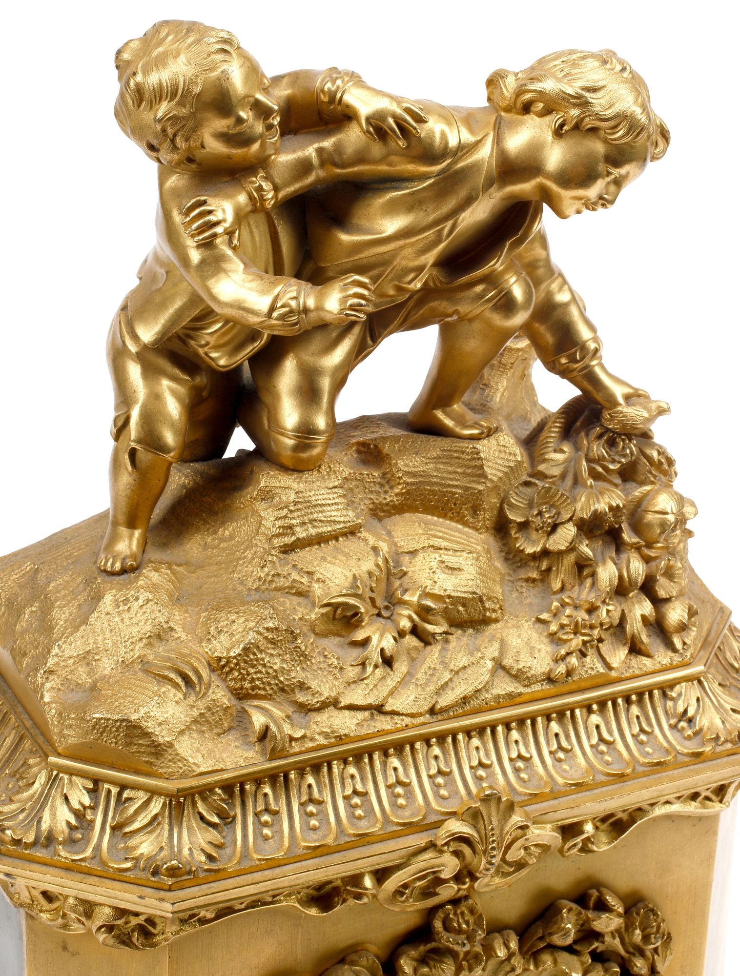 FRENCH EMPIRE FIGURAL ORMOLU MANTEL CLOCK - 2