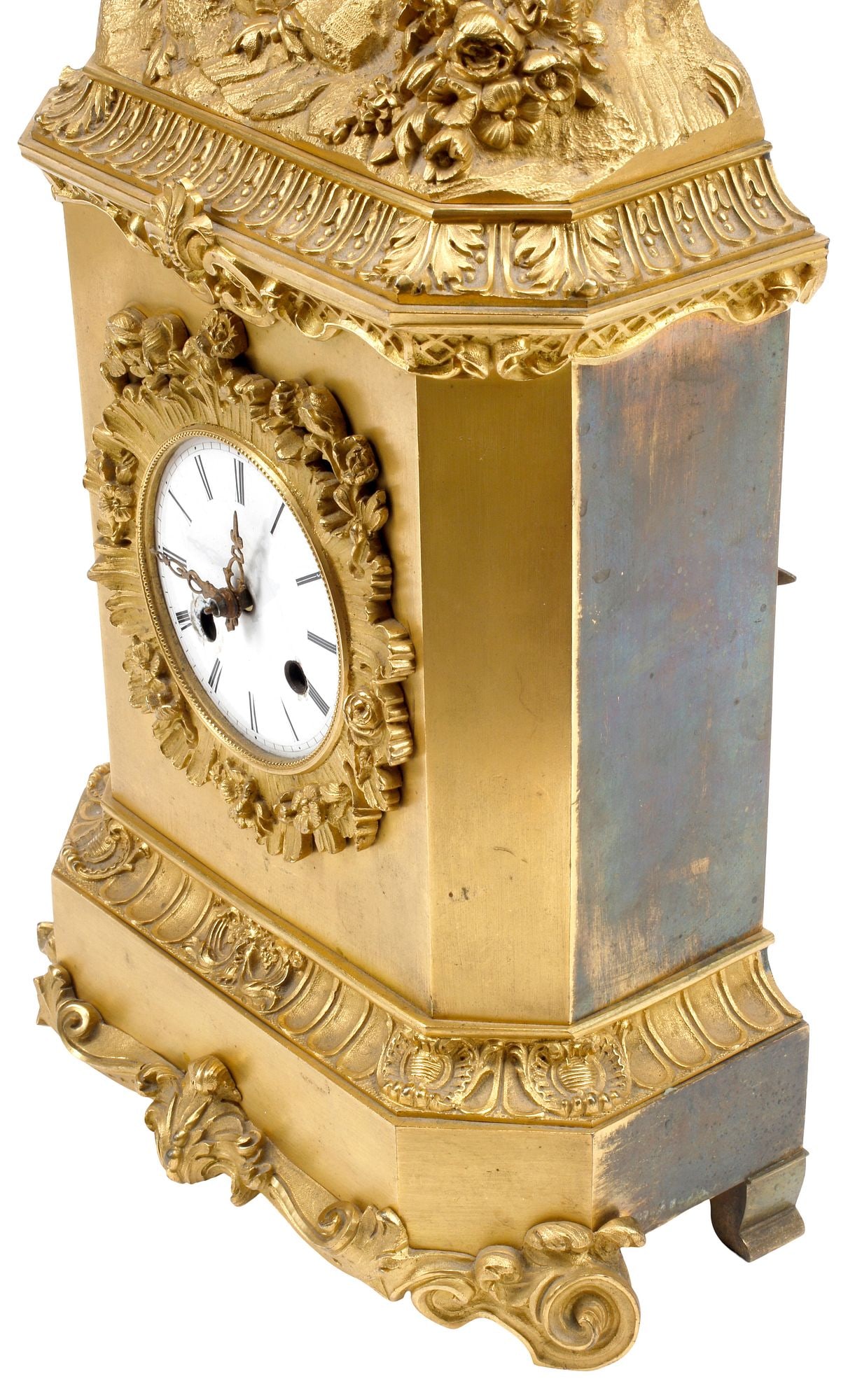FRENCH EMPIRE FIGURAL ORMOLU MANTEL CLOCK - 4
