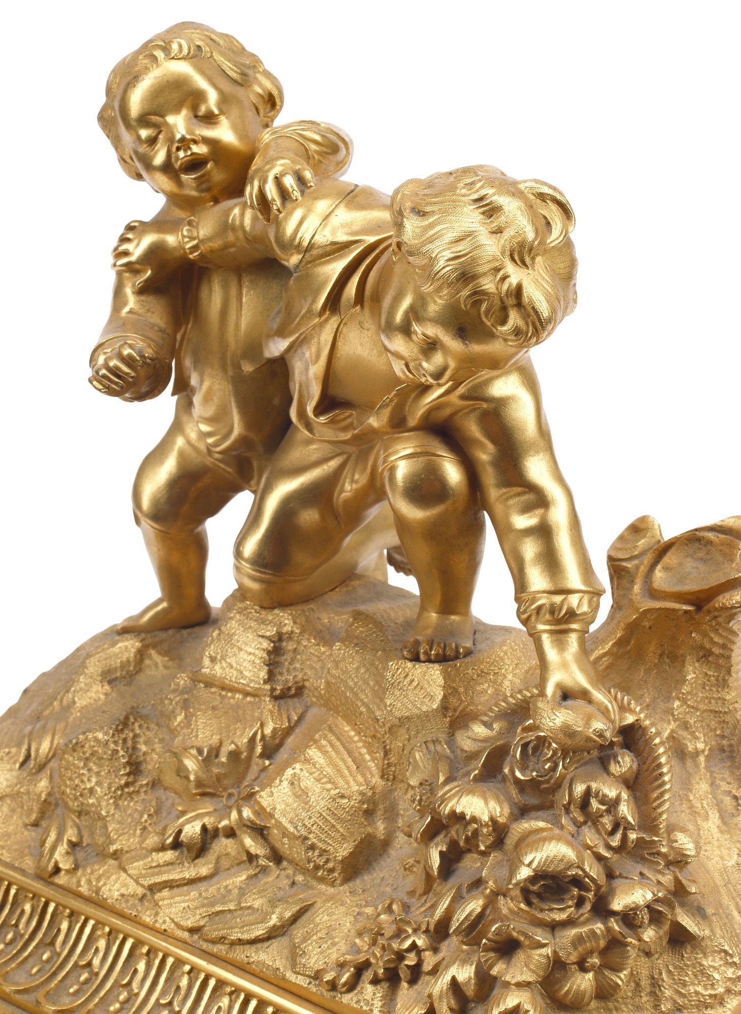 FRENCH EMPIRE FIGURAL ORMOLU MANTEL CLOCK - 5