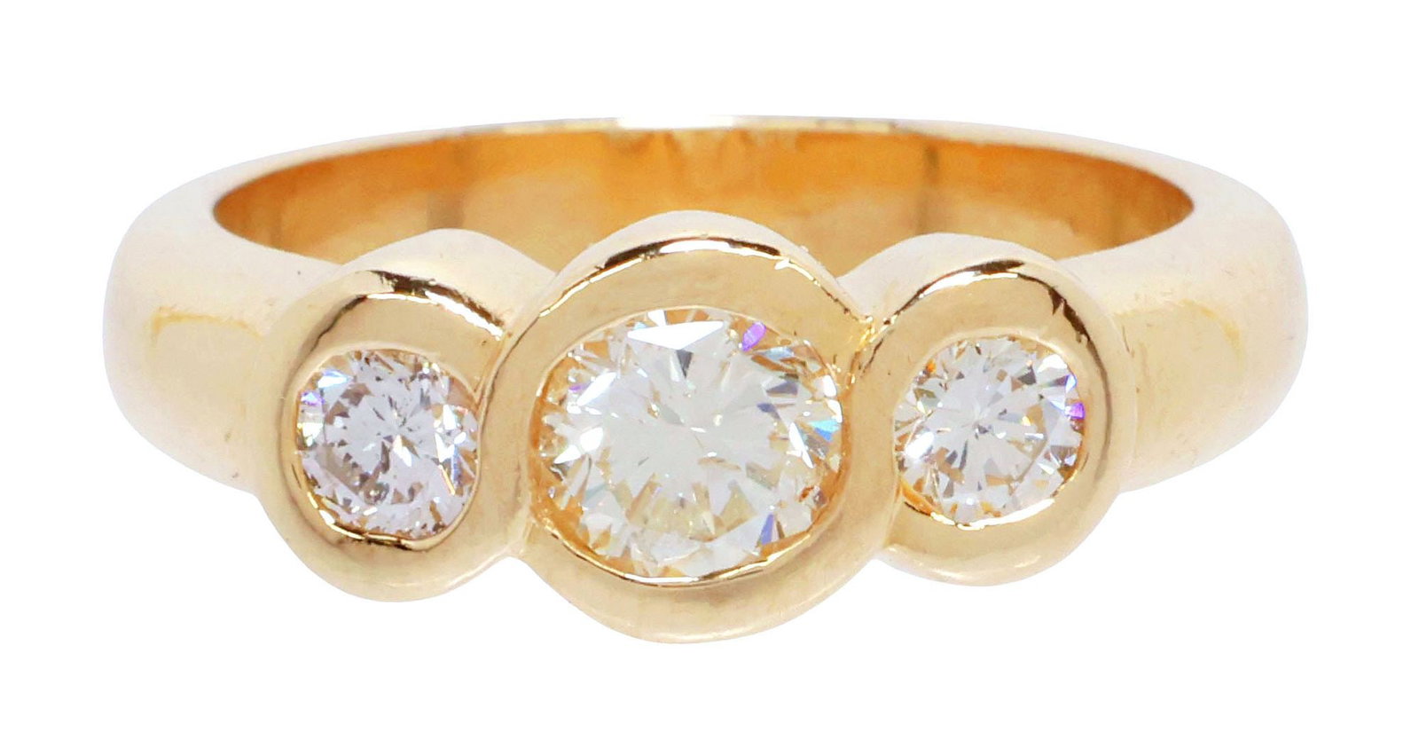 ESTATE 14KT YELLOW GOLD & 1.05CTTW DIAMOND CIRCLE RING (1 of 6)
