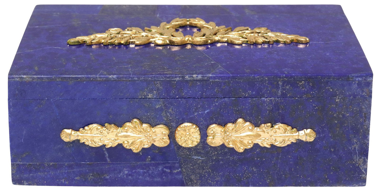 EMPIRE STYLE ORMULU-MOUNTED LAPIS LAZULI TABLE BOX - 2