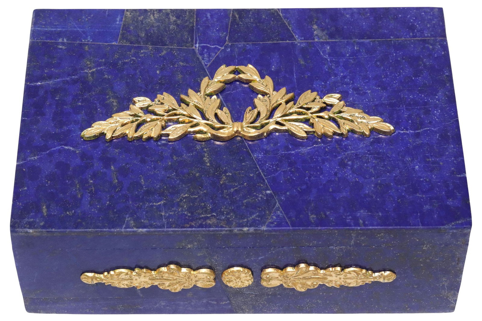 EMPIRE STYLE ORMULU-MOUNTED LAPIS LAZULI TABLE BOX - 3