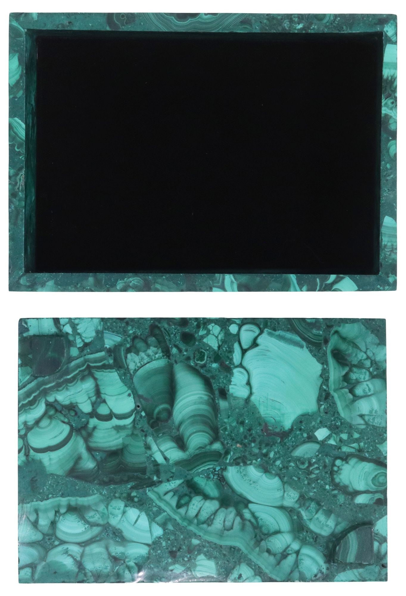 EMPIRE STYLE ORMOLU-MOUNTED MALACHITE TABLE BOX - 3
