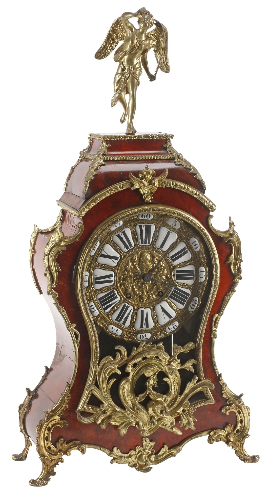 LOUIS XV STYLE ORMOLU-MOUNTED FIGURAL ANGEL BRACKET CLOCK (1 of 7)