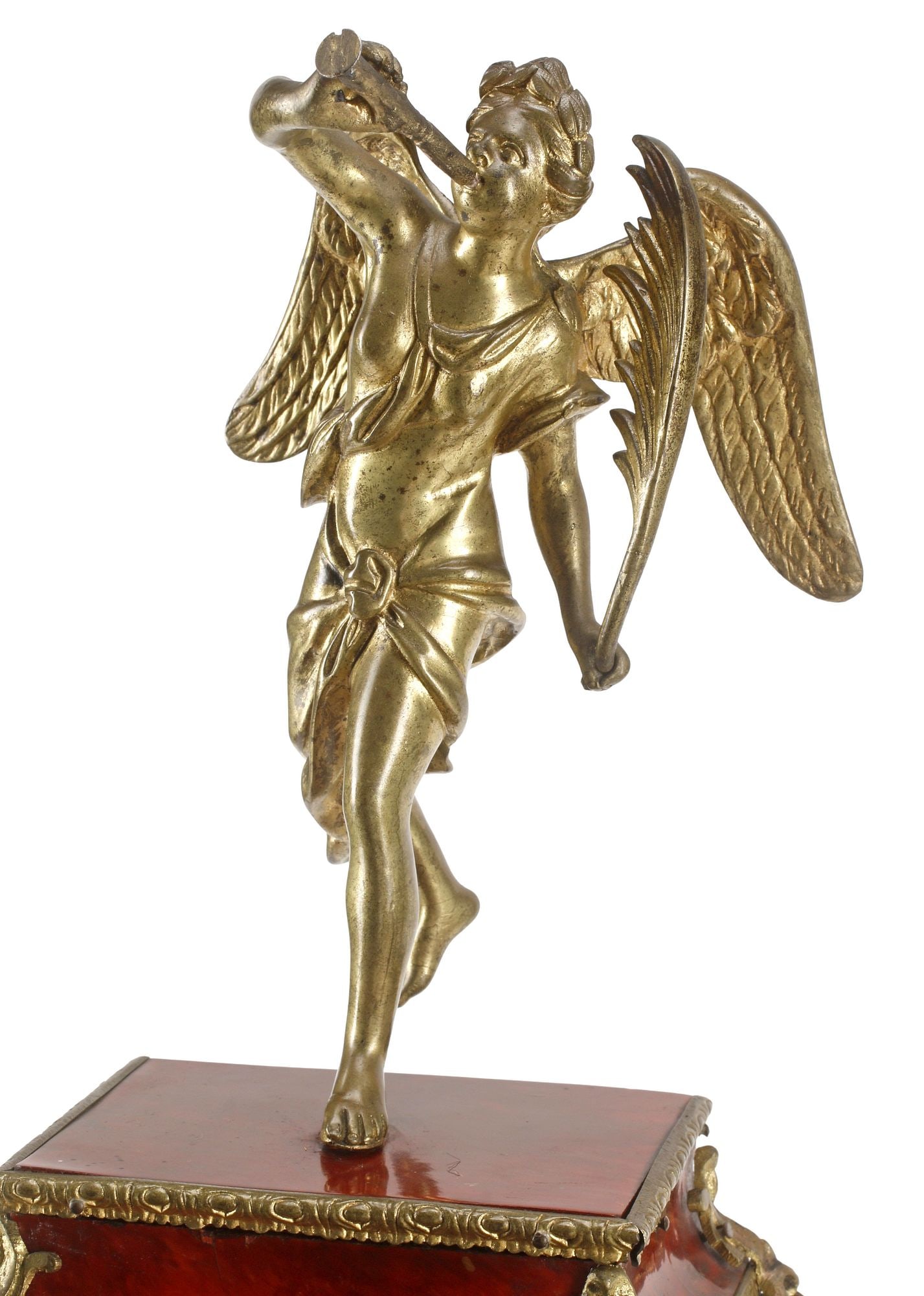 LOUIS XV STYLE ORMOLU-MOUNTED FIGURAL ANGEL BRACKET CLOCK - 3