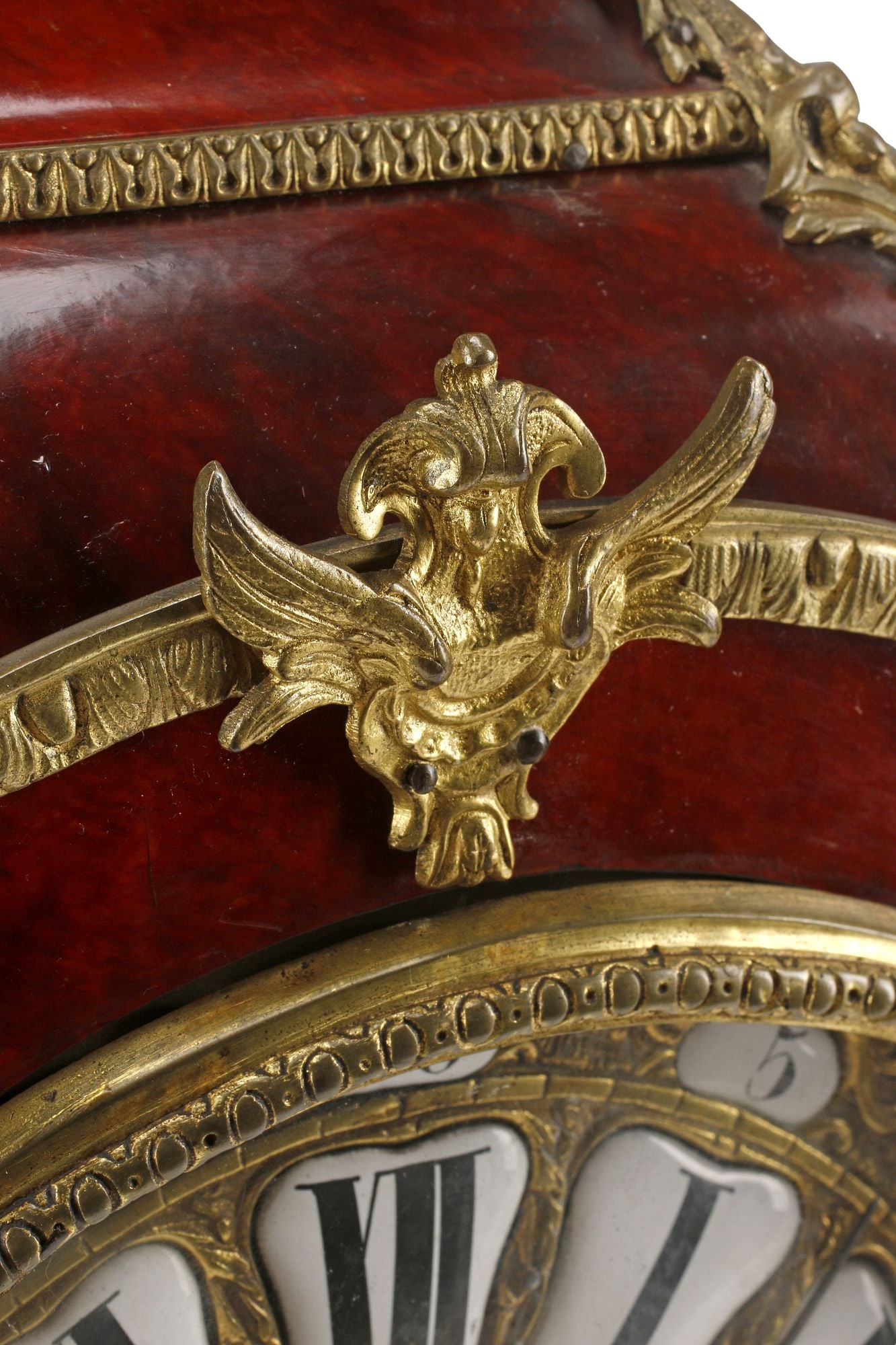 LOUIS XV STYLE ORMOLU-MOUNTED FIGURAL ANGEL BRACKET CLOCK - 6