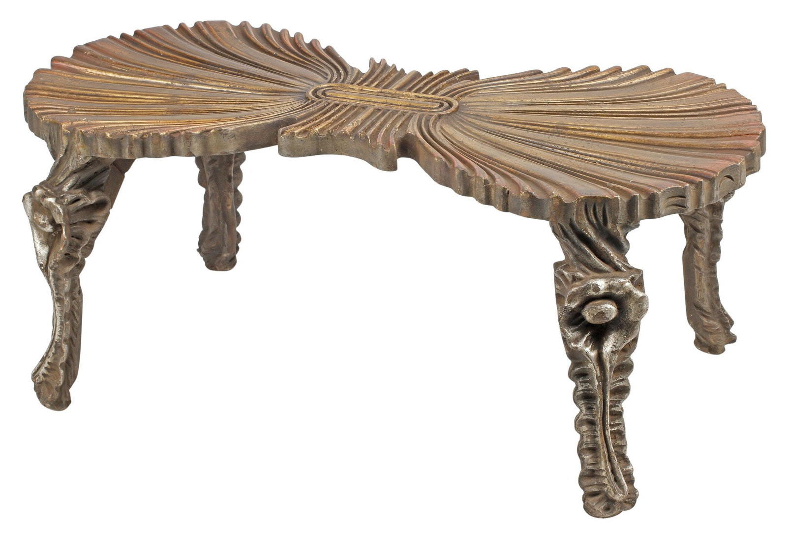 VENETIAN STYLE PARCEL-GILT 'GROTTO' SHELL-FORM COFFEE TABLE (1 of 4)