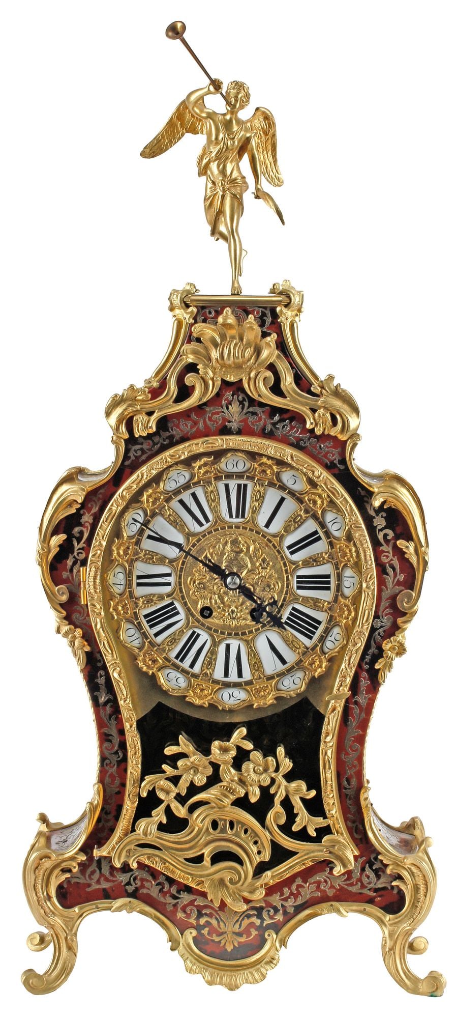 LOUIS XV STYLE ORMOLU-MOUNTED FAUX BOULLE BRACKET CLOCK (1 of 6)