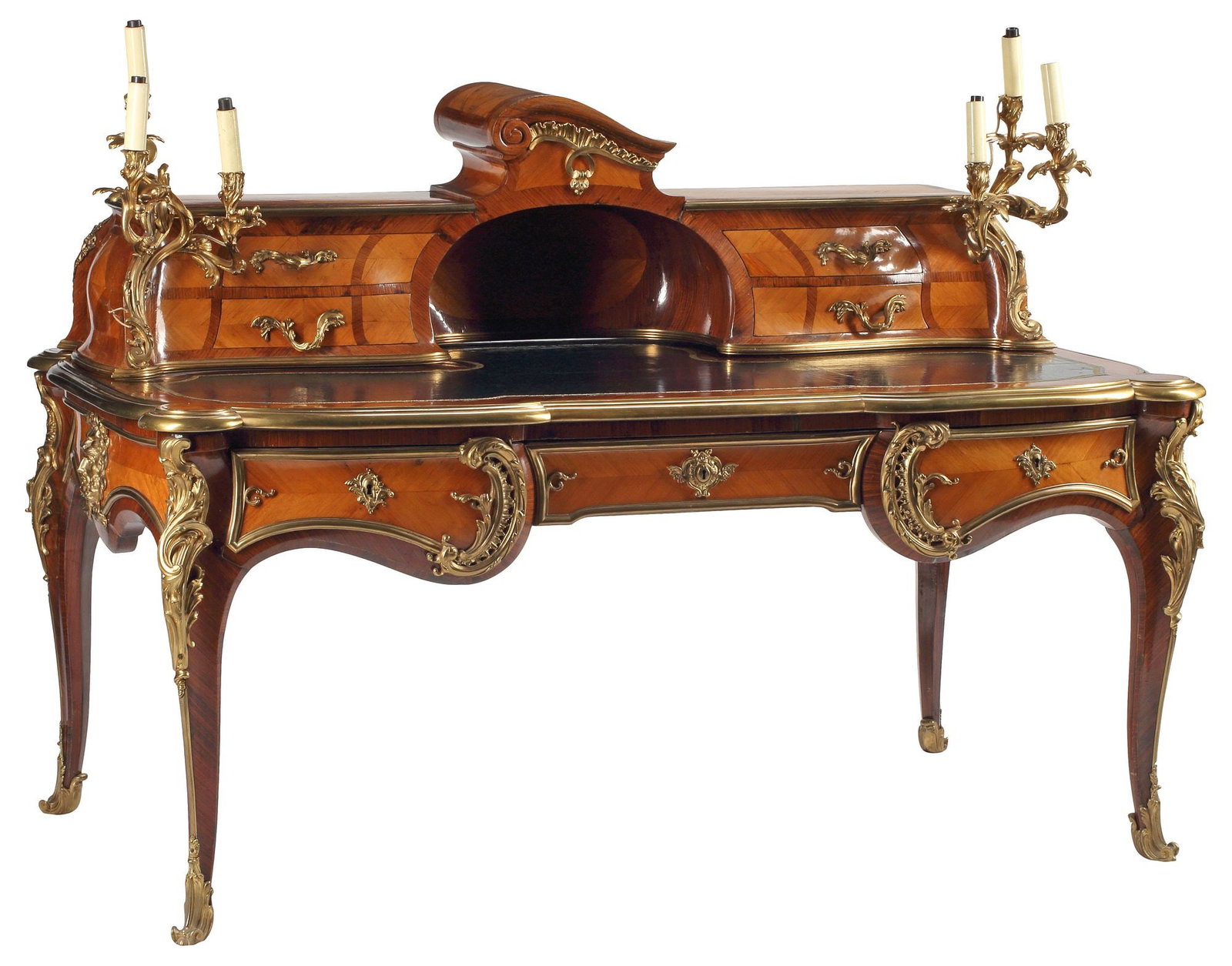 HENRY DASSON (FRENCH, D.1896) LOUIS XV STYLE ORMOLU-MOUNTED BUREAU DESK (1 of 13)