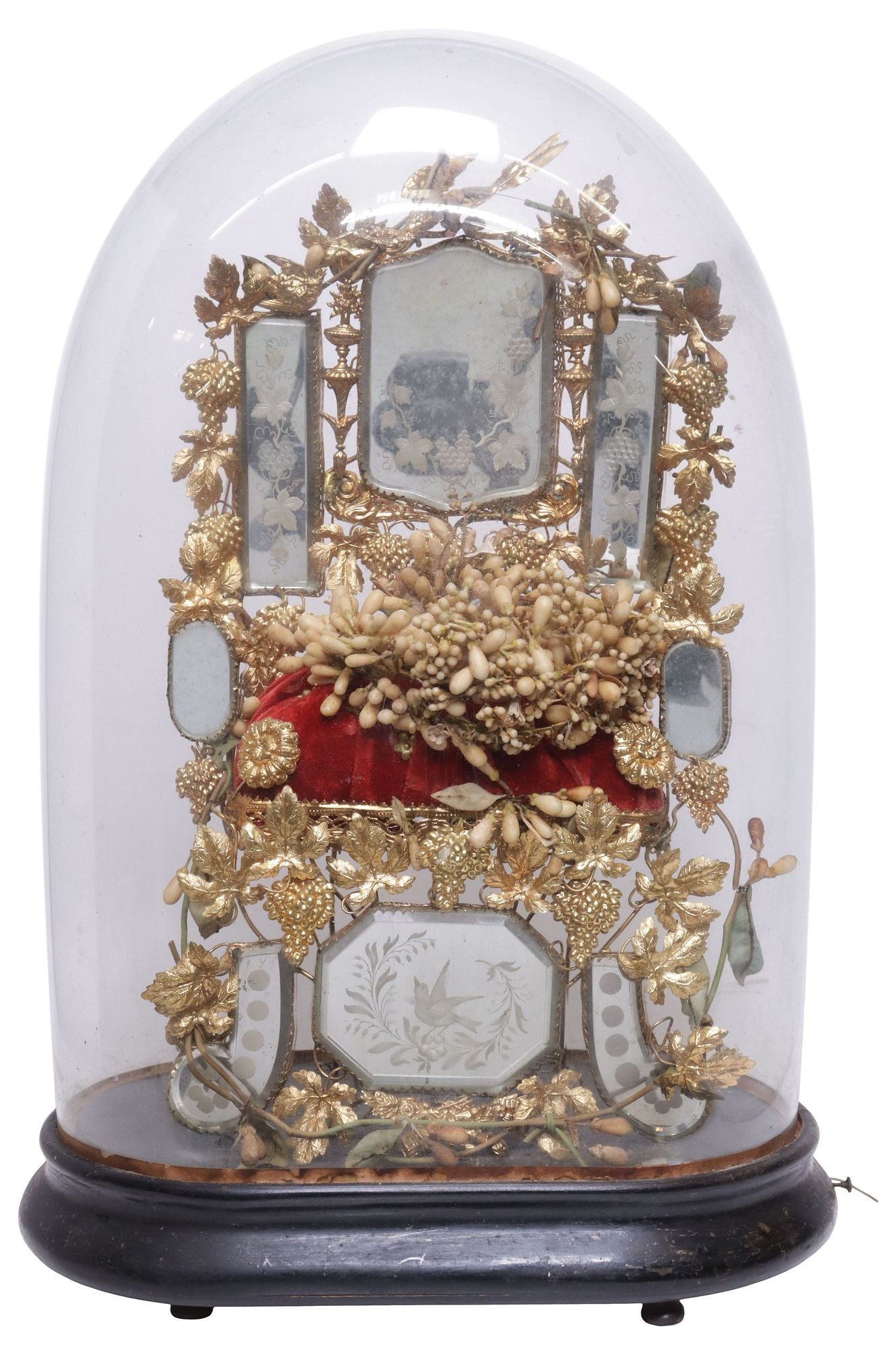 FRENCH GLOBE DE MARIEE / BRIDE'S GLOBE WITH WORKING MUSIC BOX (1 of 7)