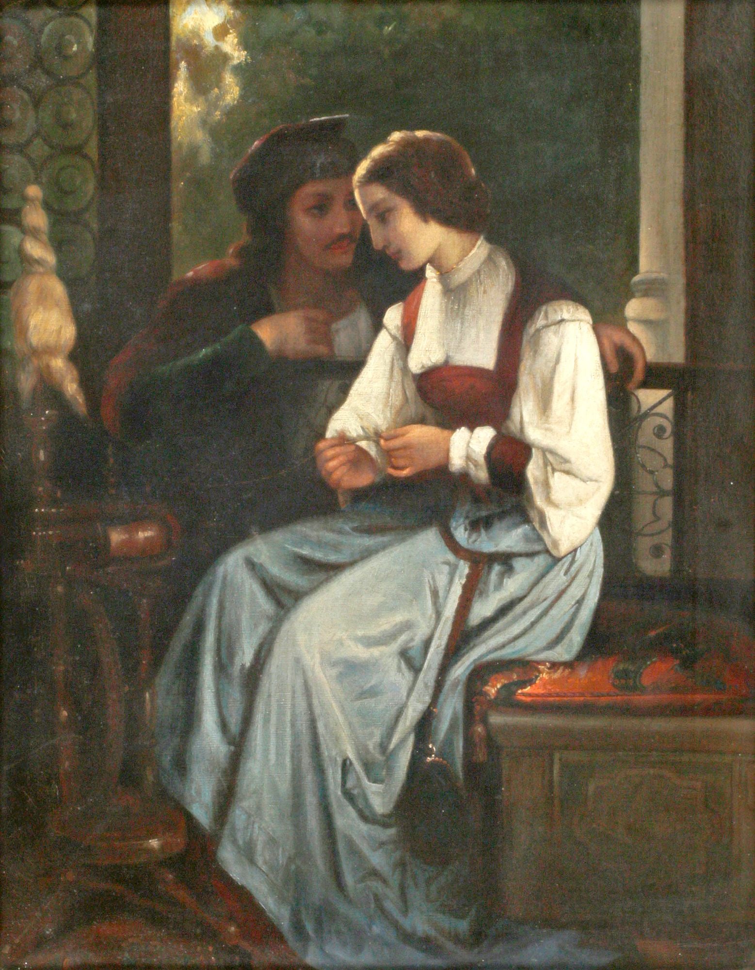 AFTER WILLIAM ADOLPHE BOUGUEREAU (FRENCH, D.1905) PAINTING, 'THE PROPOSAL' (1 of 6)