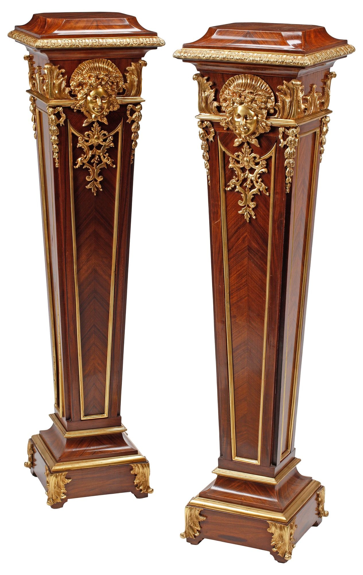 (2) LOUIS XVI STYLE ORMOLU-MOUNTED PEDESTALS / DISPLAY STANDS (1 of 5)