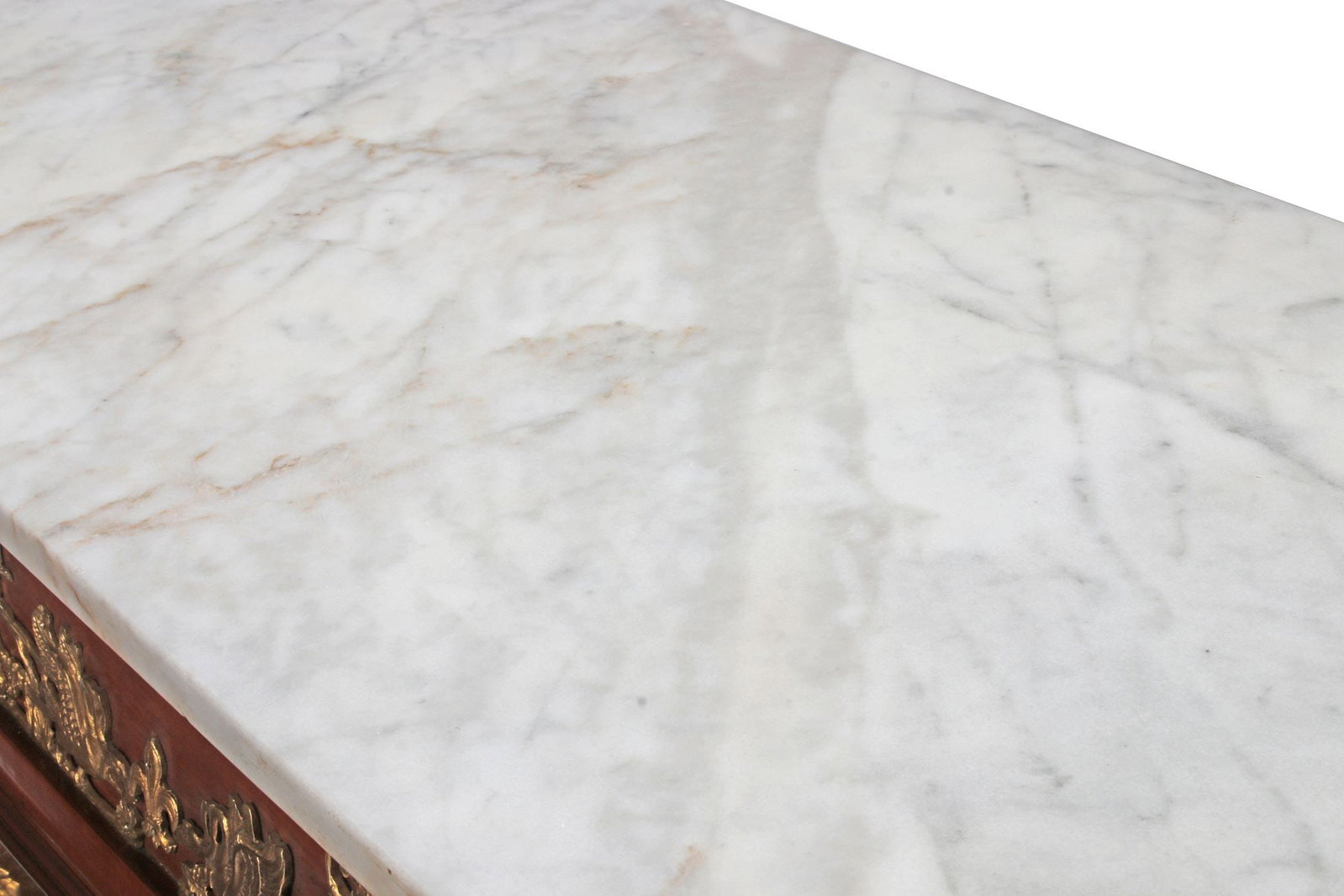 (2) EMPIRE STYLE MARBLE-TOP ORMOLU-MOUNTED CONSOLE TABLES - 7