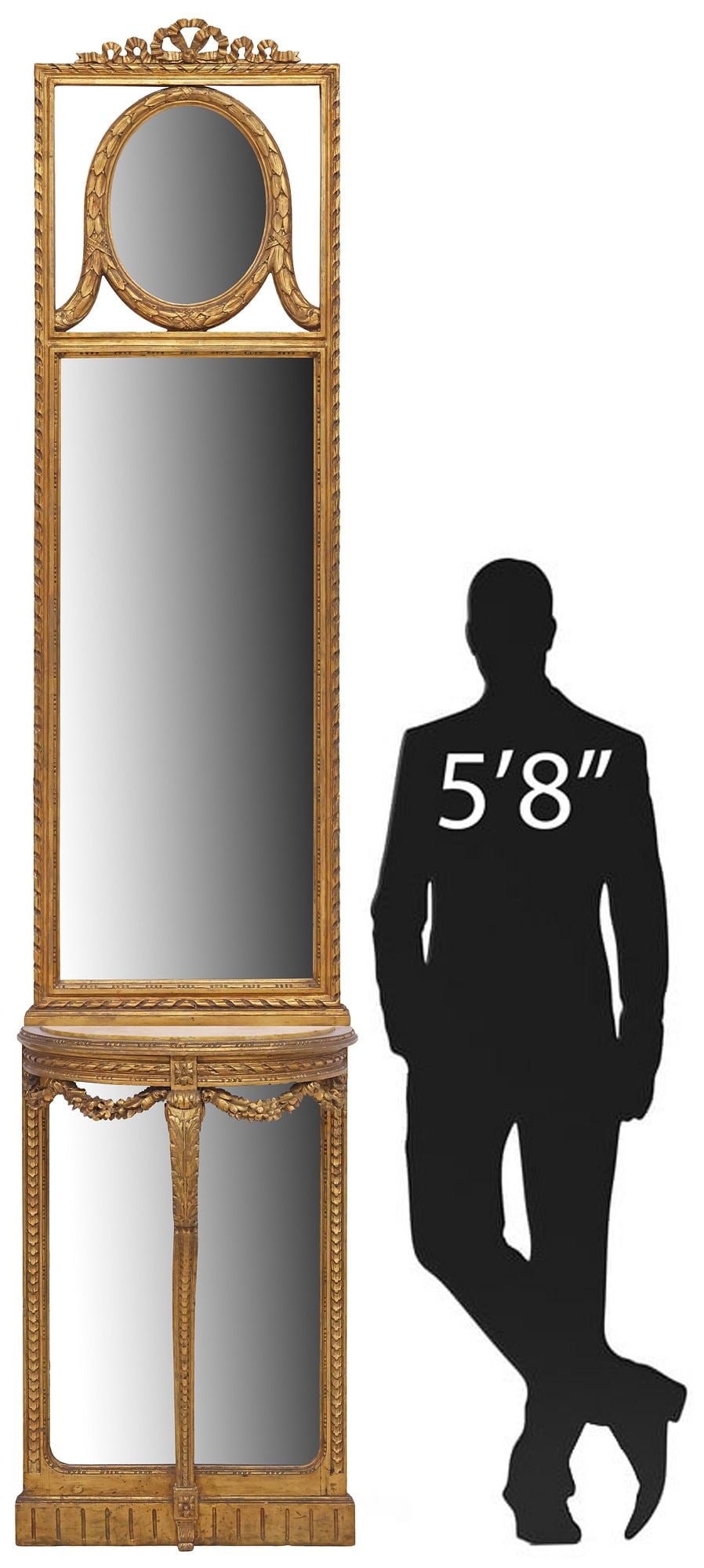 ITALIAN LOUIS XVI STYLE GILTWOOD CONSOLE & MIRROR (1 of 6)