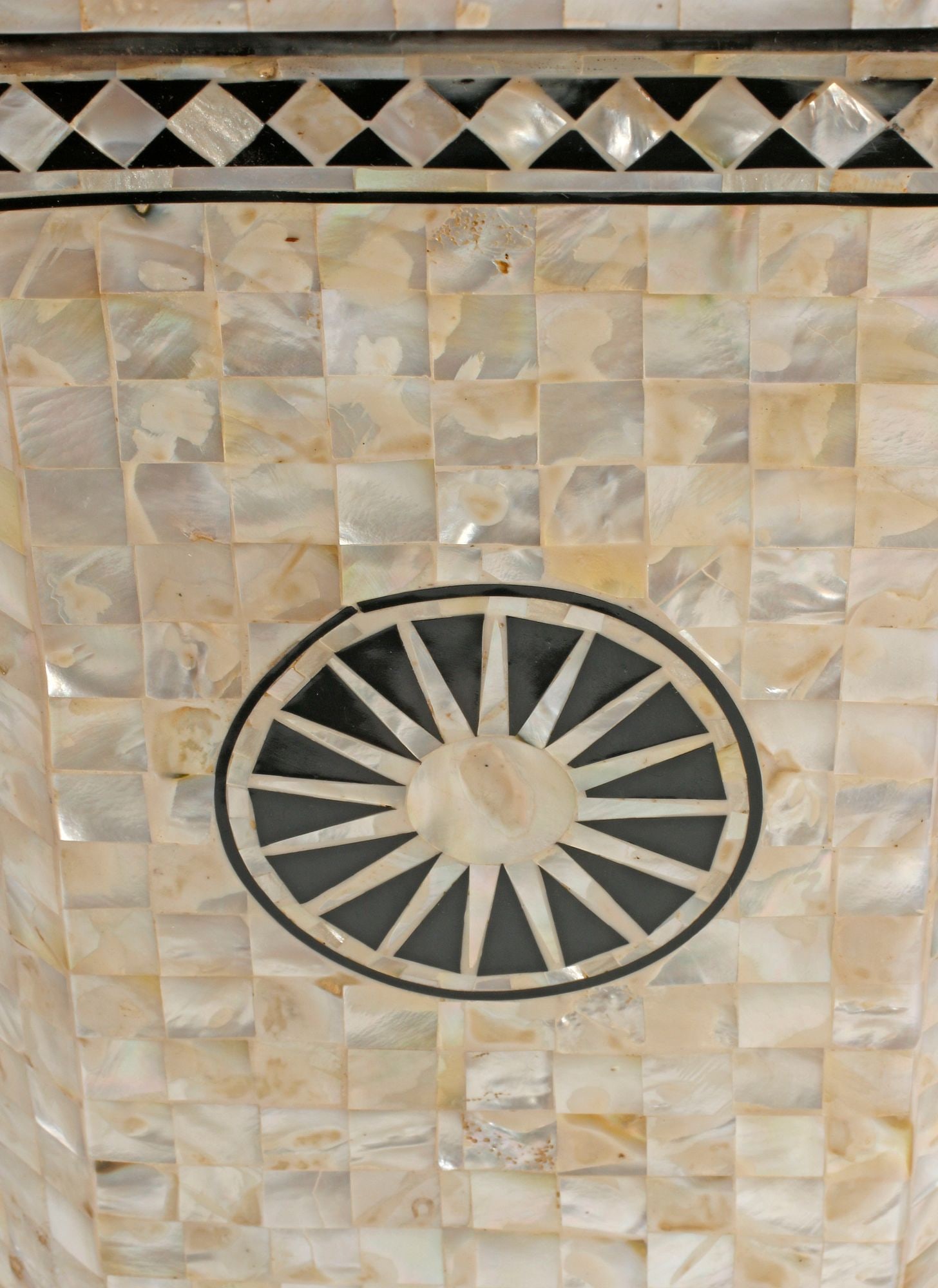 (2) MOORISH STYLE SHELL-INLAID OCTAGONAL SIDE TABLES - 4